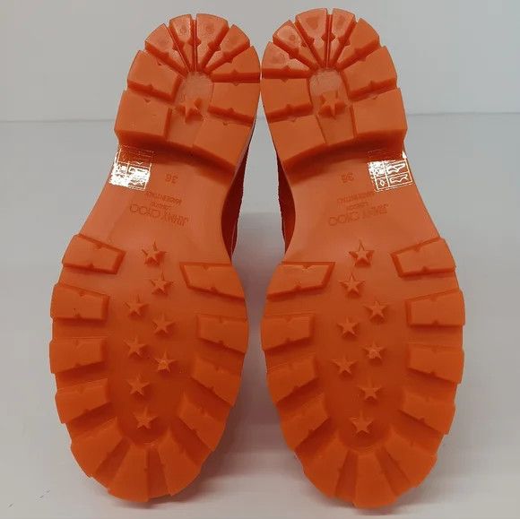Jimmy Choo Jimmy Choo Yael Orange Biodegradable Rubber Rain Boots- 36 Size US 6 / IT 36 - 14 Thumbnail
