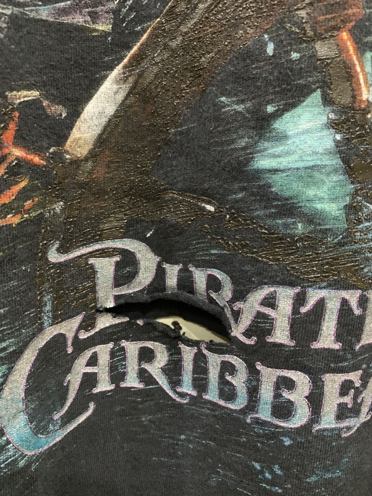 Vintage Vintage pirates of the caribbean Distressed T shirts Size US XXL / EU 58 / 5 - 3 Thumbnail