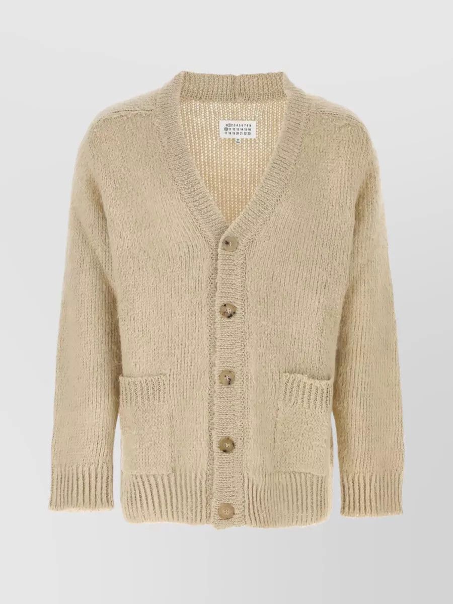 Maison Margiela o1y1124 Linen Oversize Cardigan In Beige Size US XS / EU 42 / 0 - 1 Thumbnail