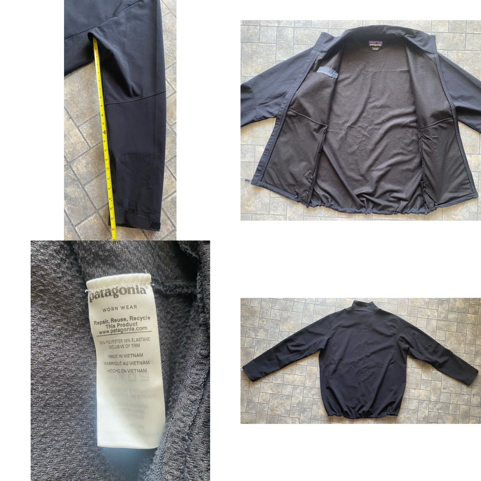 Patagonia Patagonia Jacket Full Zip Men XL Black Embroidery Worn Wear Embroidered? Size US XL / EU 56 / 4 - 9 Thumbnail