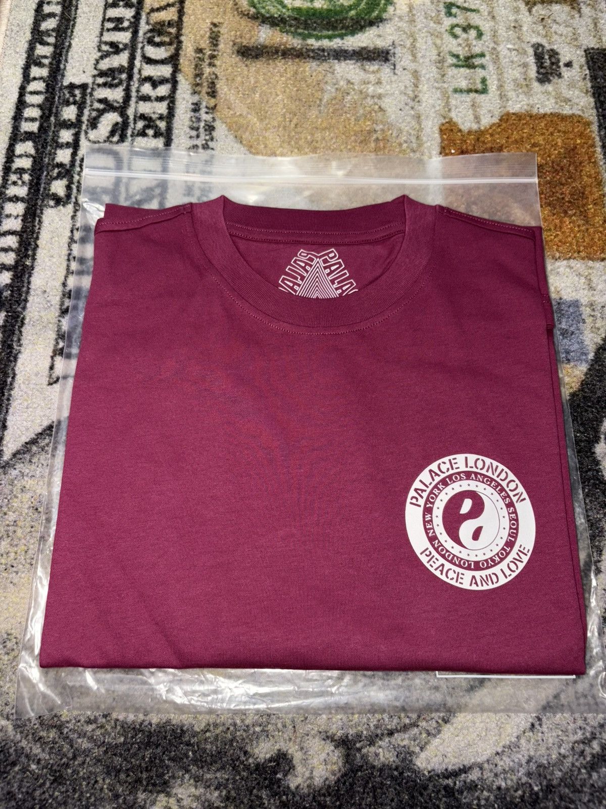 Palace Palace Nations T-Shirt Bergundy Size US M / EU 48-50 / 2 - 2 Thumbnail
