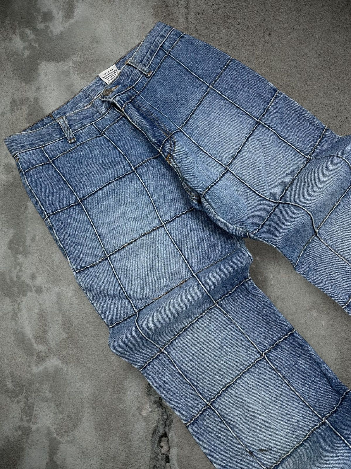 In The Attic Vintage 90s Designer NewSports Usa Super Kinky Flared Denim Size US 27 - 7 Thumbnail