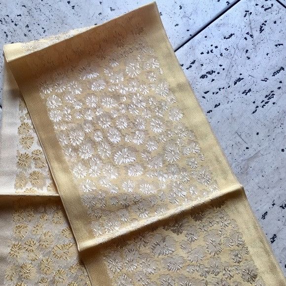 Vintage Vintage Yellow Flower Ascot Scarf Size ONE SIZE - 3 Thumbnail