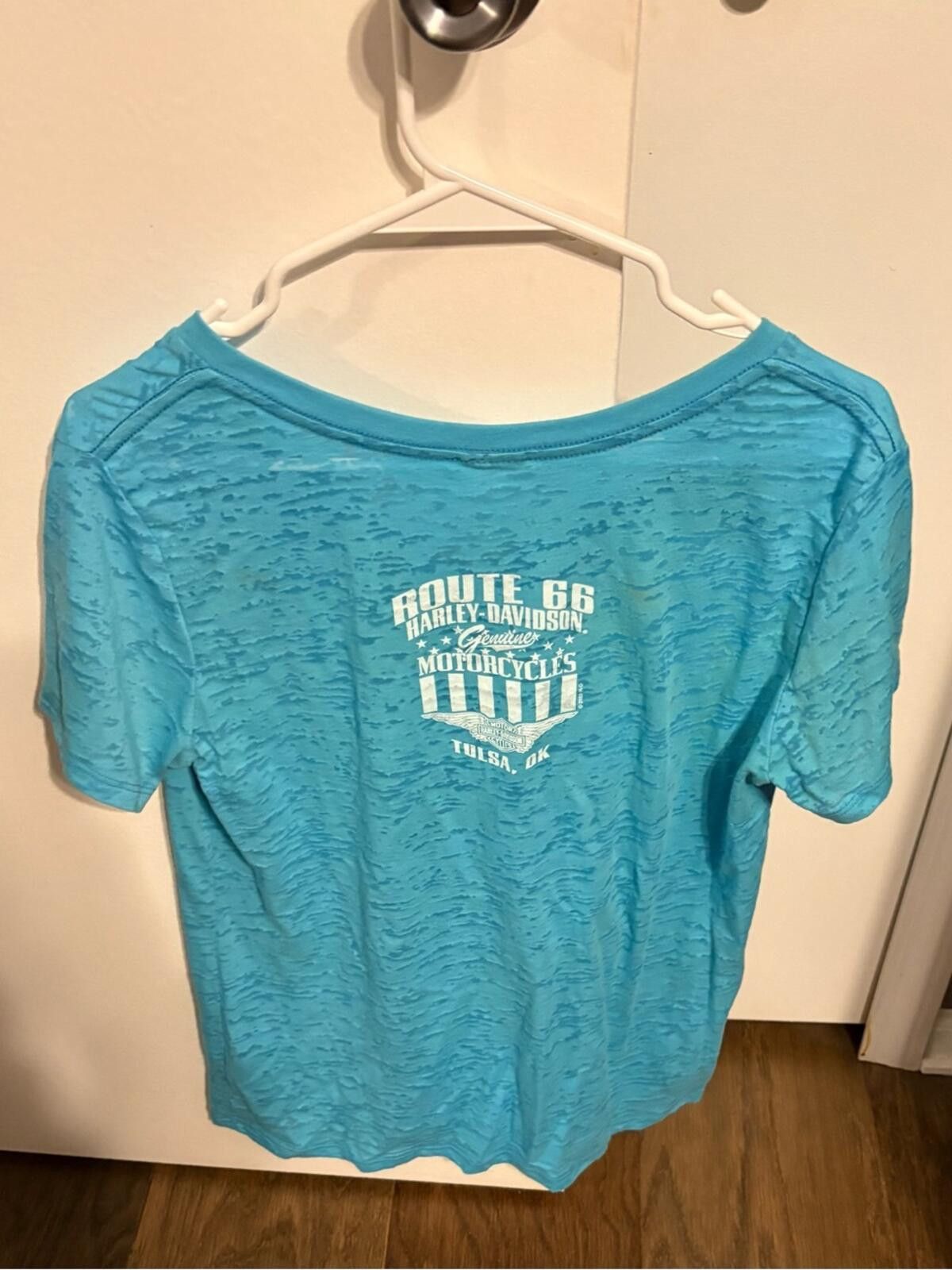 Harley Davidson Harley-Davidson Tulsa OK V-Neck Tee with 'Genuine' Crest Size L / US 10 / IT 46 - 2 Thumbnail