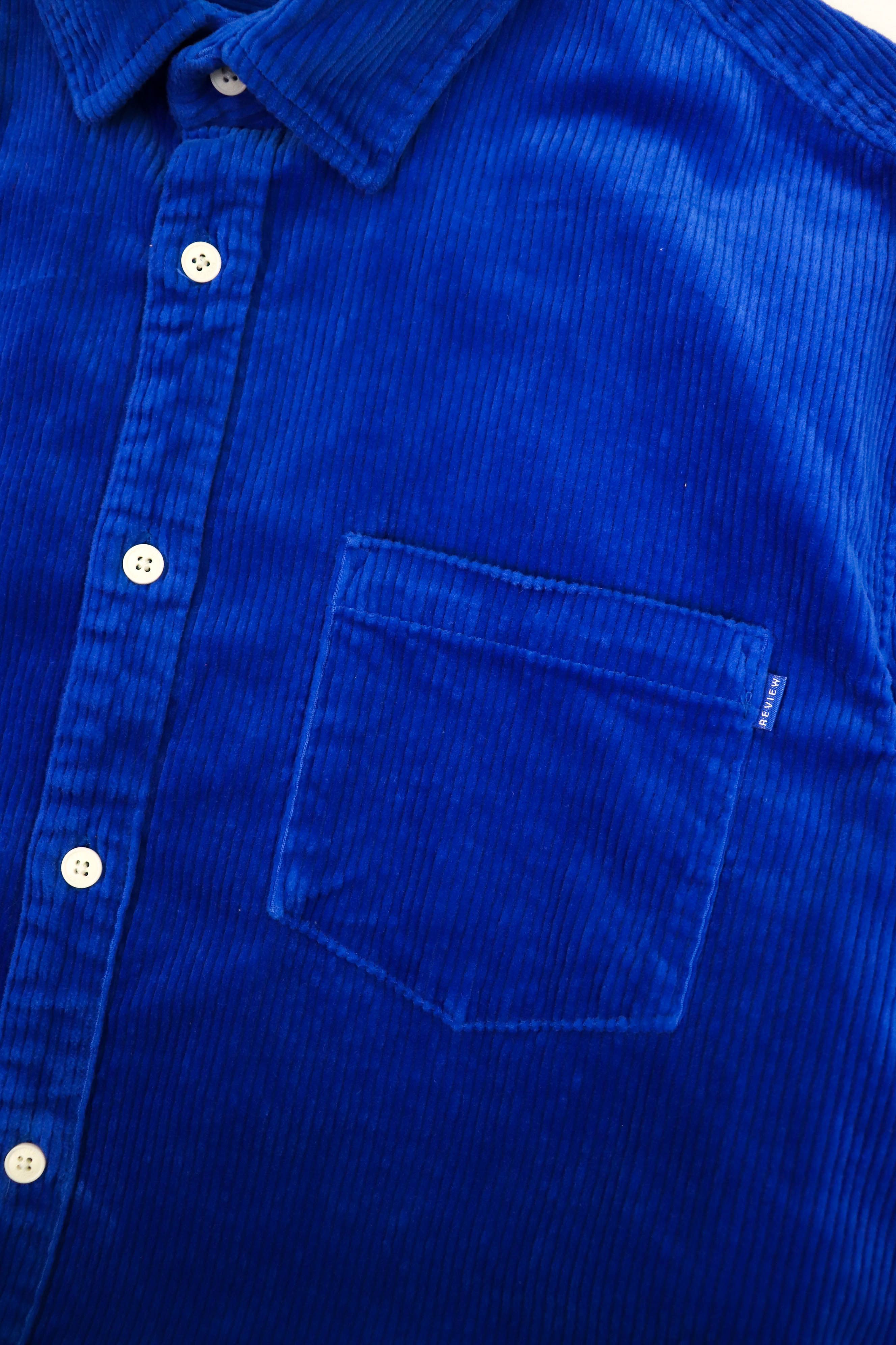 Reserved Review Bright Blue Heavy Corduroy LS Shirt Size US XL / EU 56 / 4 - 6 Thumbnail