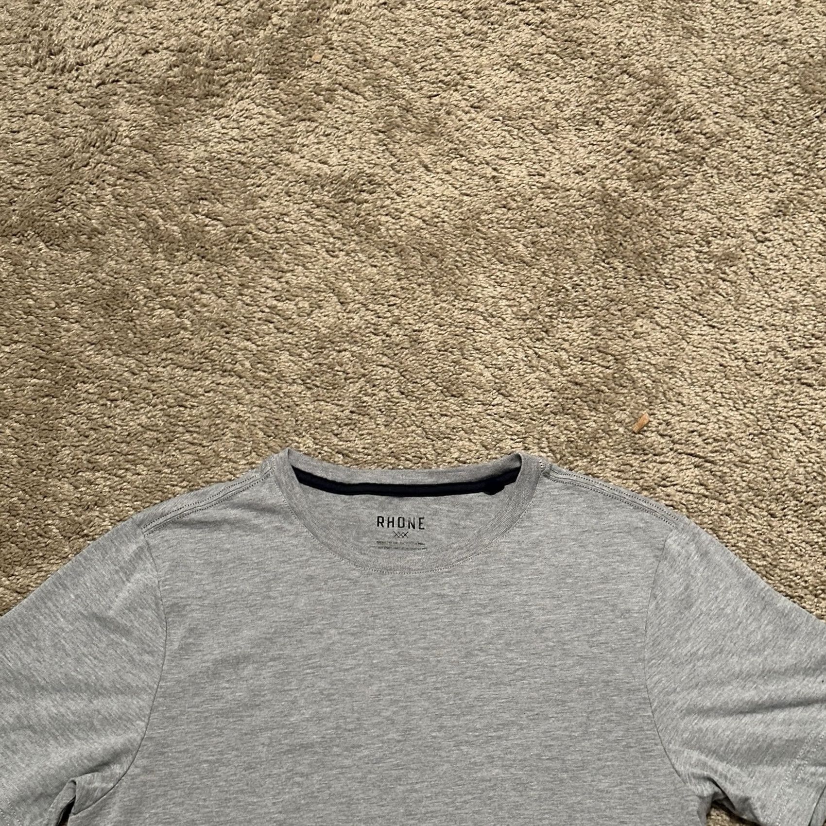 Rhone Rhone Element Tee Mens Small Gym Workout Training Performance Short Sleeve Grey Size US 29 - 2 Thumbnail