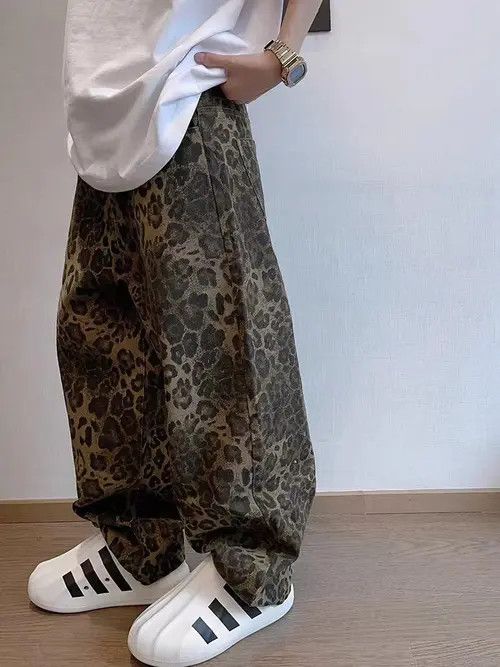 Japanese Brand × Jean Vintage washed distressed leopard print casual jeans Size US 32 / EU 48 - 2 Thumbnail
