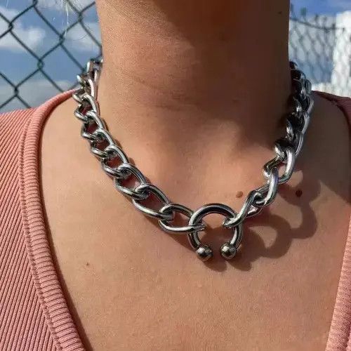 Other Hip Hop C Shape Necklaces Size ONE SIZE - 1 Thumbnail