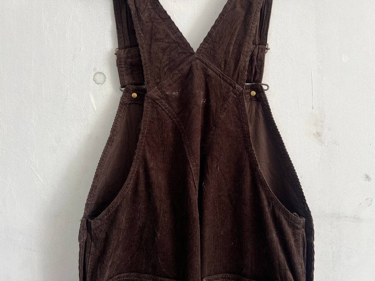 The Smiths Smith’s Workwear Sanforized Brown Corduroi Overalls Size US 33 - 11 Thumbnail