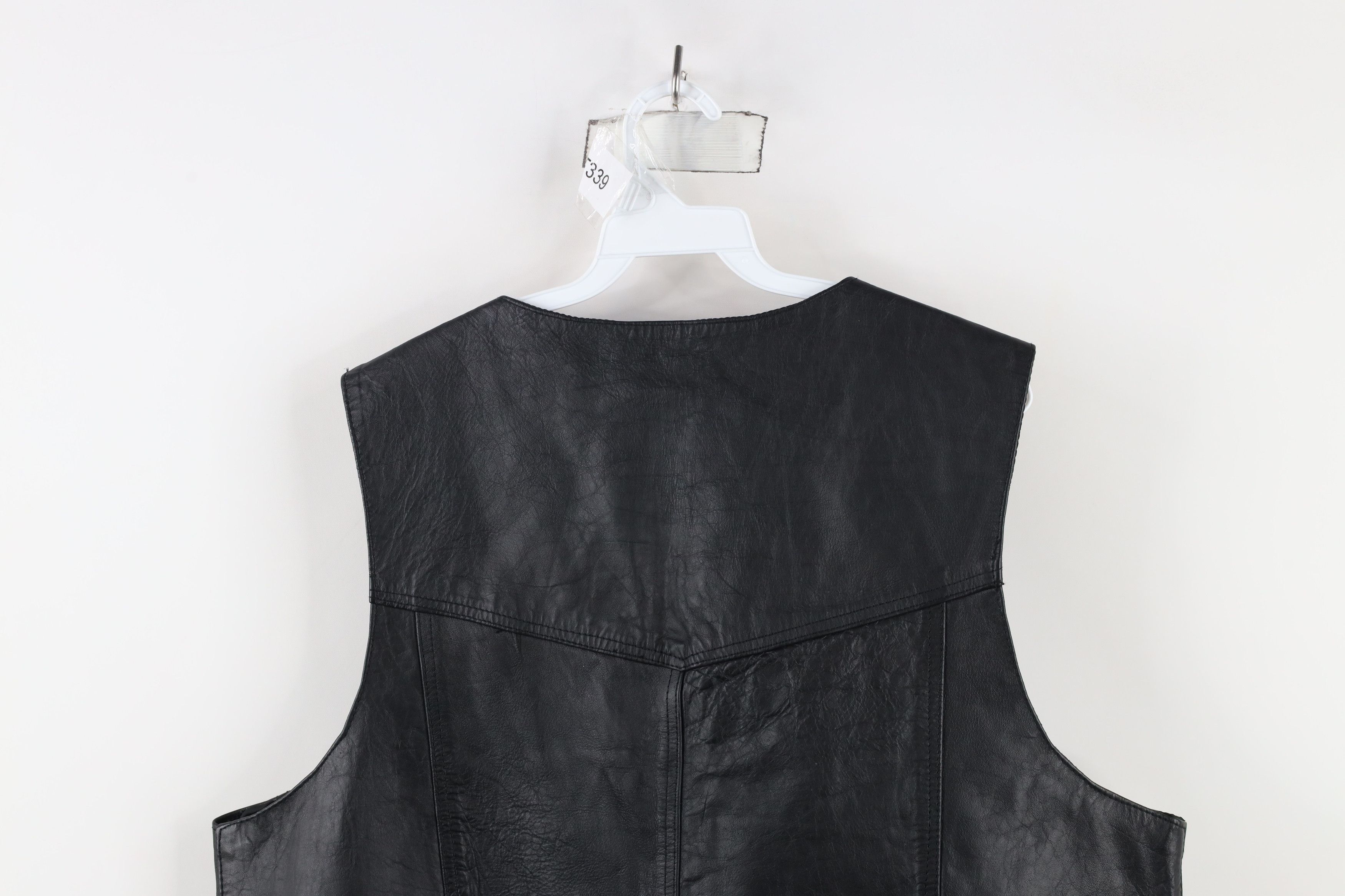 Vintage Vintage 90s Streetwear Leather Motorcycle Riding Vest Jacket Size US XL / EU 56 / 4 - 14 Thumbnail