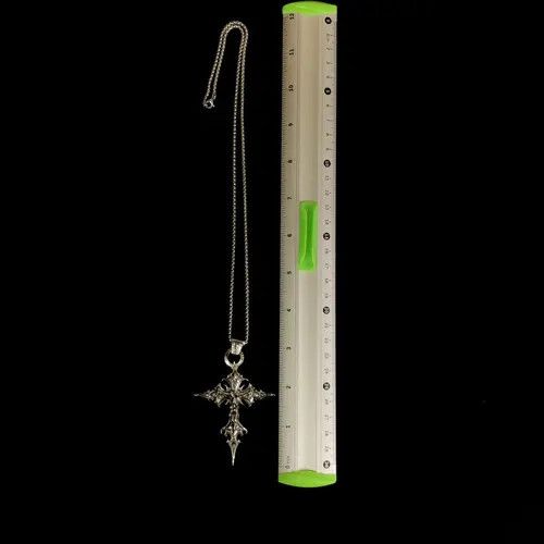 Jewelry Kawamura x Rei Skeleton Cross Skull Necklace Gothic Chain Size ONE SIZE - 8 Thumbnail