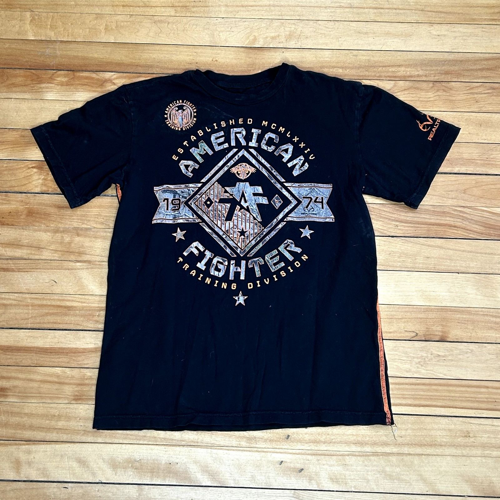 Vintage Modern American Fighter Black T-Shirt Large Size US L / EU 52-54 / 3 - 1 Thumbnail