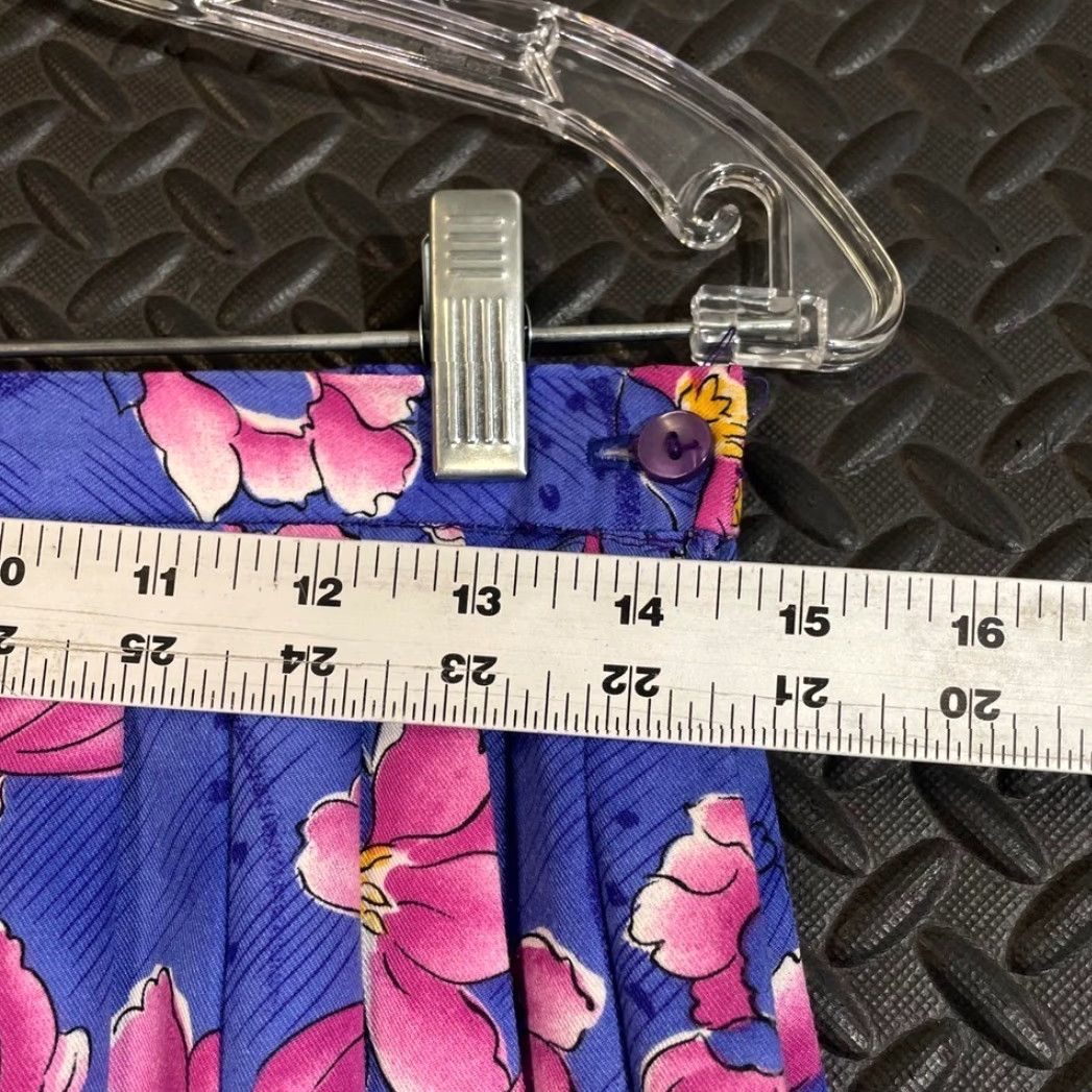 Pendleton VINTAGE Pendleton Skirt Women's Skater Long Purple Floral Pleated Size 12 USA Size 34" / US 12 / IT 48 - 5 Thumbnail