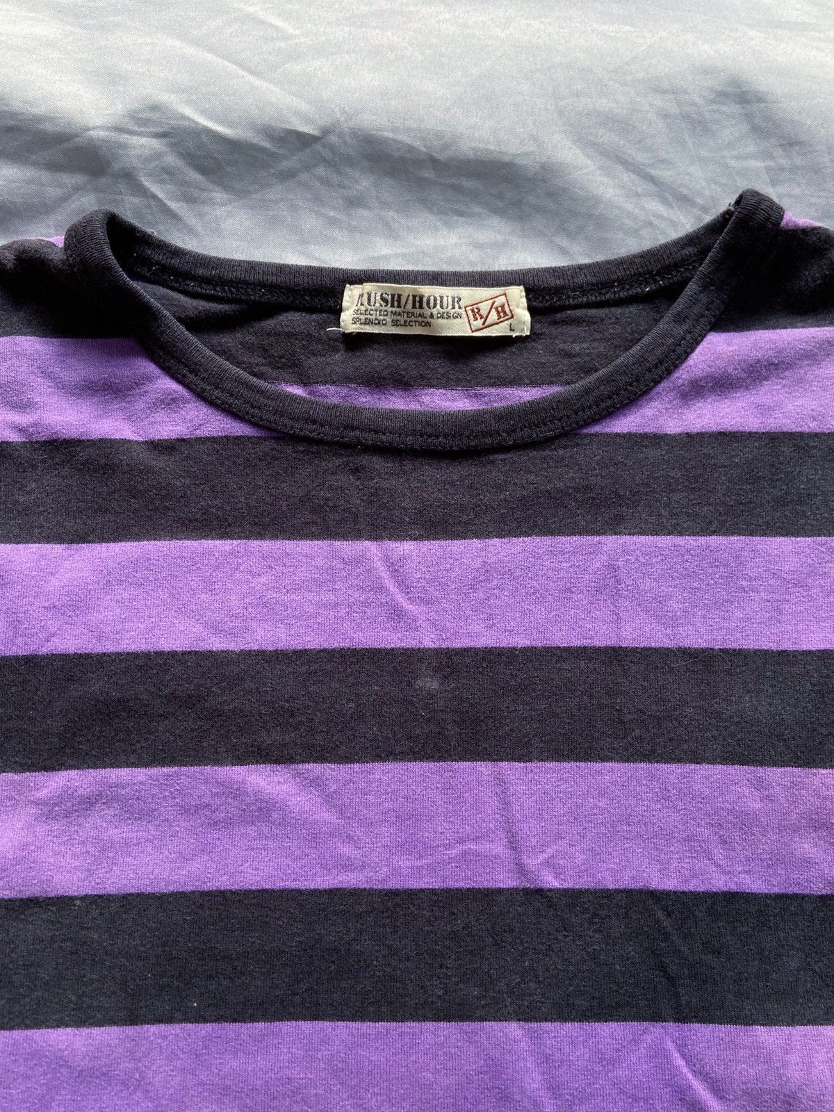 If Six Was Nine RUSH HOUR STRIPED GRUNGE STYLE TEE Size US M / EU 48-50 / 2 - 4 Thumbnail