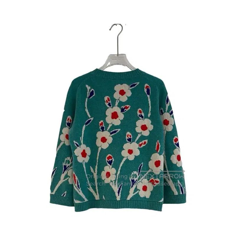 Chanel Spring Autumn Lake Blue Cashmere Sweater .