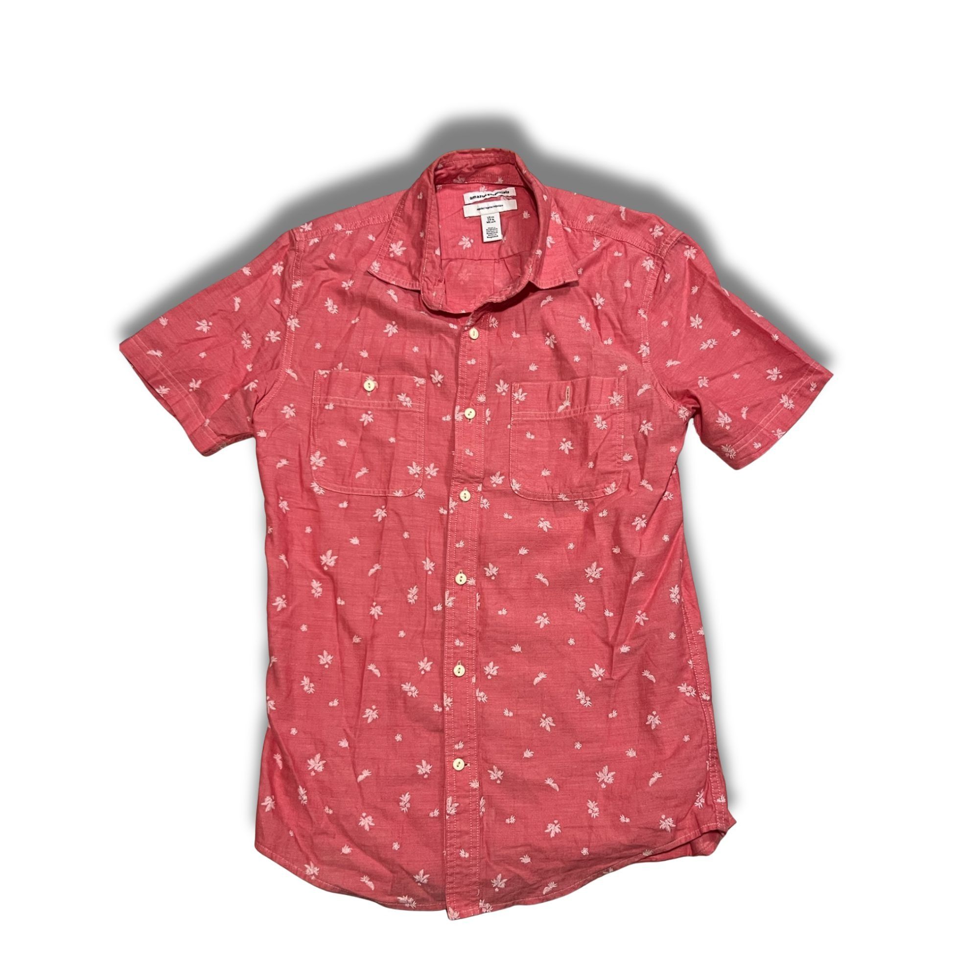 Other 4mazon Essentials Mens Red Floral Short Sleeve Button-Up Shi Size US XS / EU 42 / 0 - 2 Thumbnail
