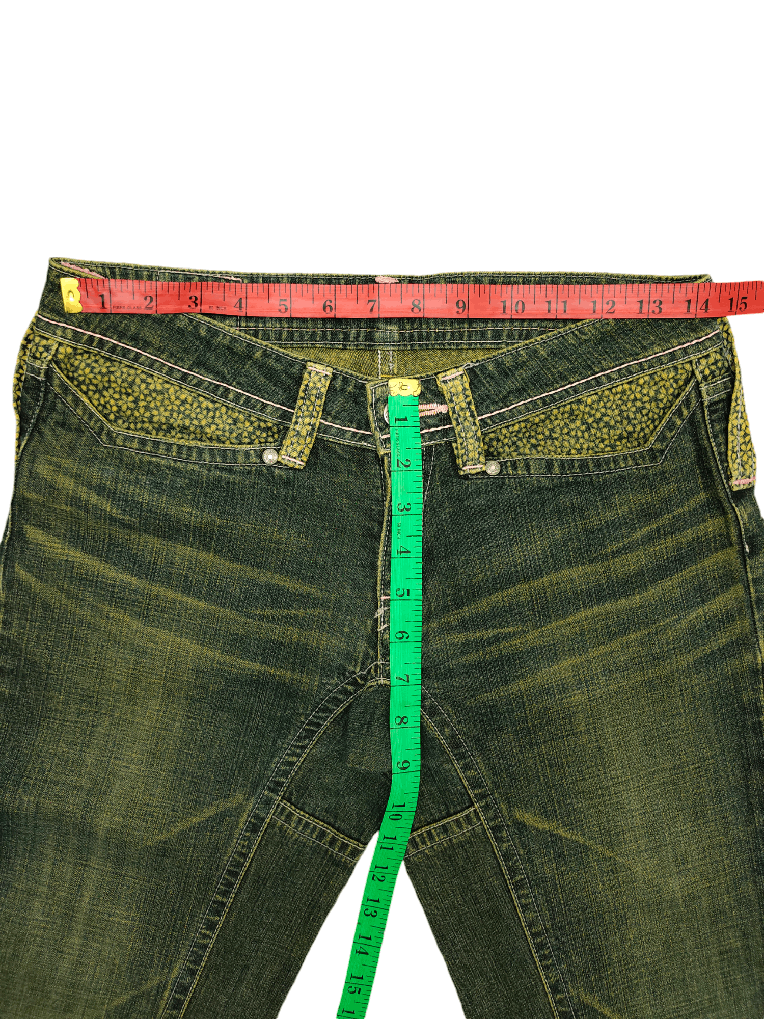 If Six Was Nine Flare Jeans Kyoto Homay Clawmark Faded Low Rise Bootcut Y2k Size US 28 / EU 44 - 11 Thumbnail