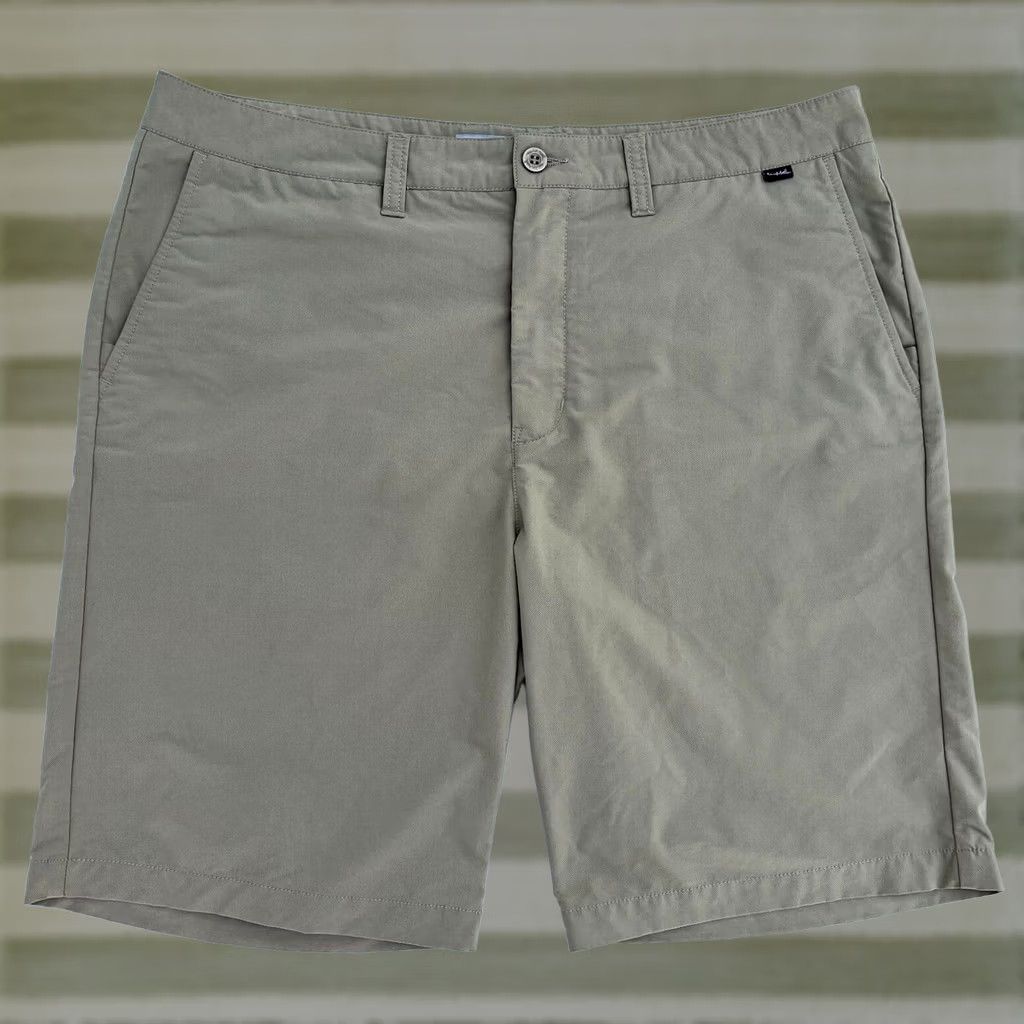 TravisMathew Travis Mathew Men's Chino Shorts 38 Khaki Flat Front Regular Inseam 10" Casual Sports Mens Size US 38 / EU 54 - 1 Thumbnail