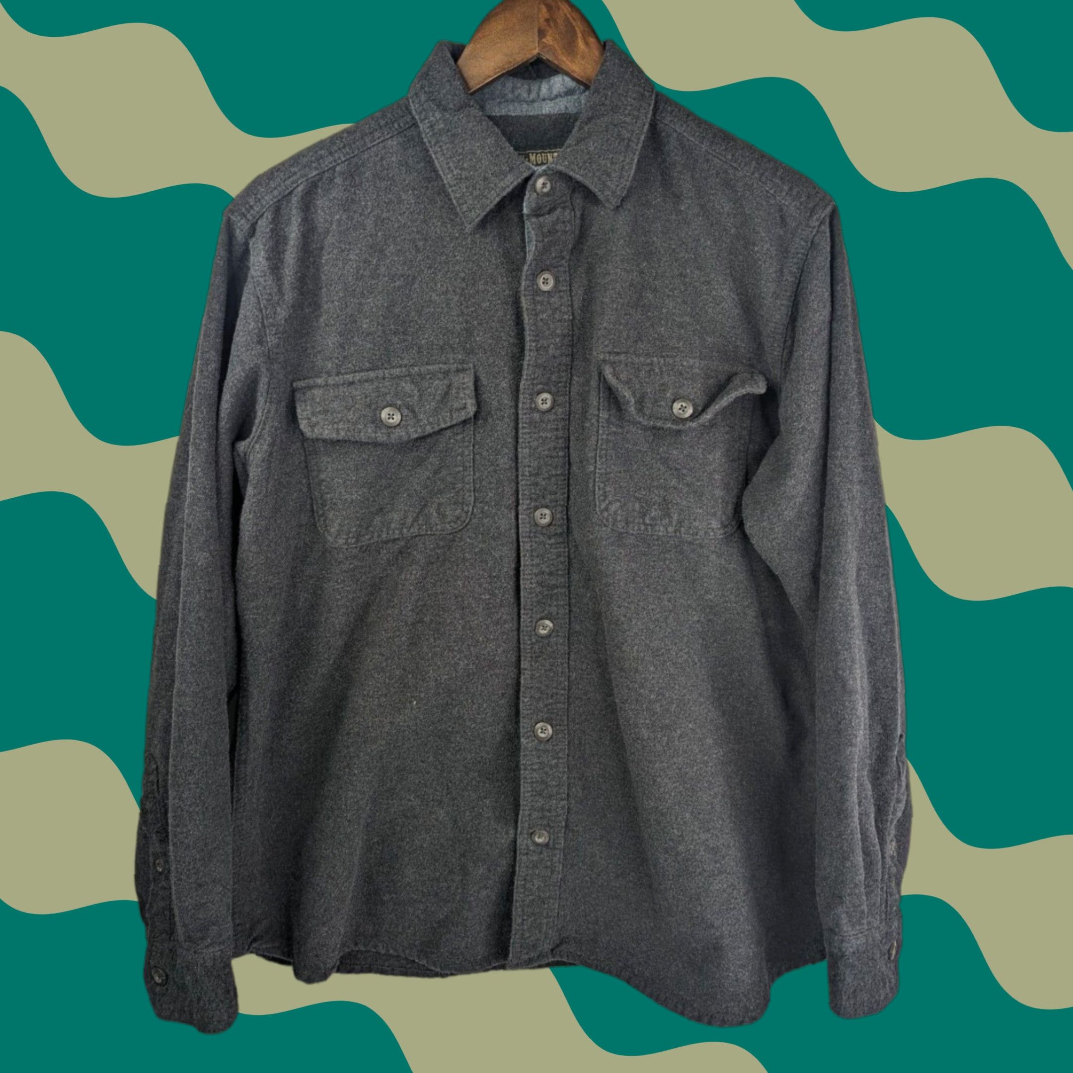 Vintage Grizzly Mountain Flannel Shirt Men’s Size Large Gray Brushed Outdoor Long Sleeve Button-Up Shirt Size US L / EU 52-54 / 3 - 1 Thumbnail