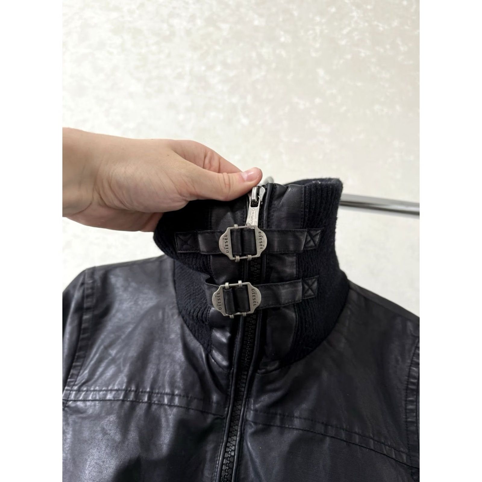 Diesel DIESEL LEATHER JACKET BLACK WOMEN’S VINTAGE STYLE MOTORCYCLE Jacket M Size M / US 6-8 / IT 42-44 - 5 Thumbnail