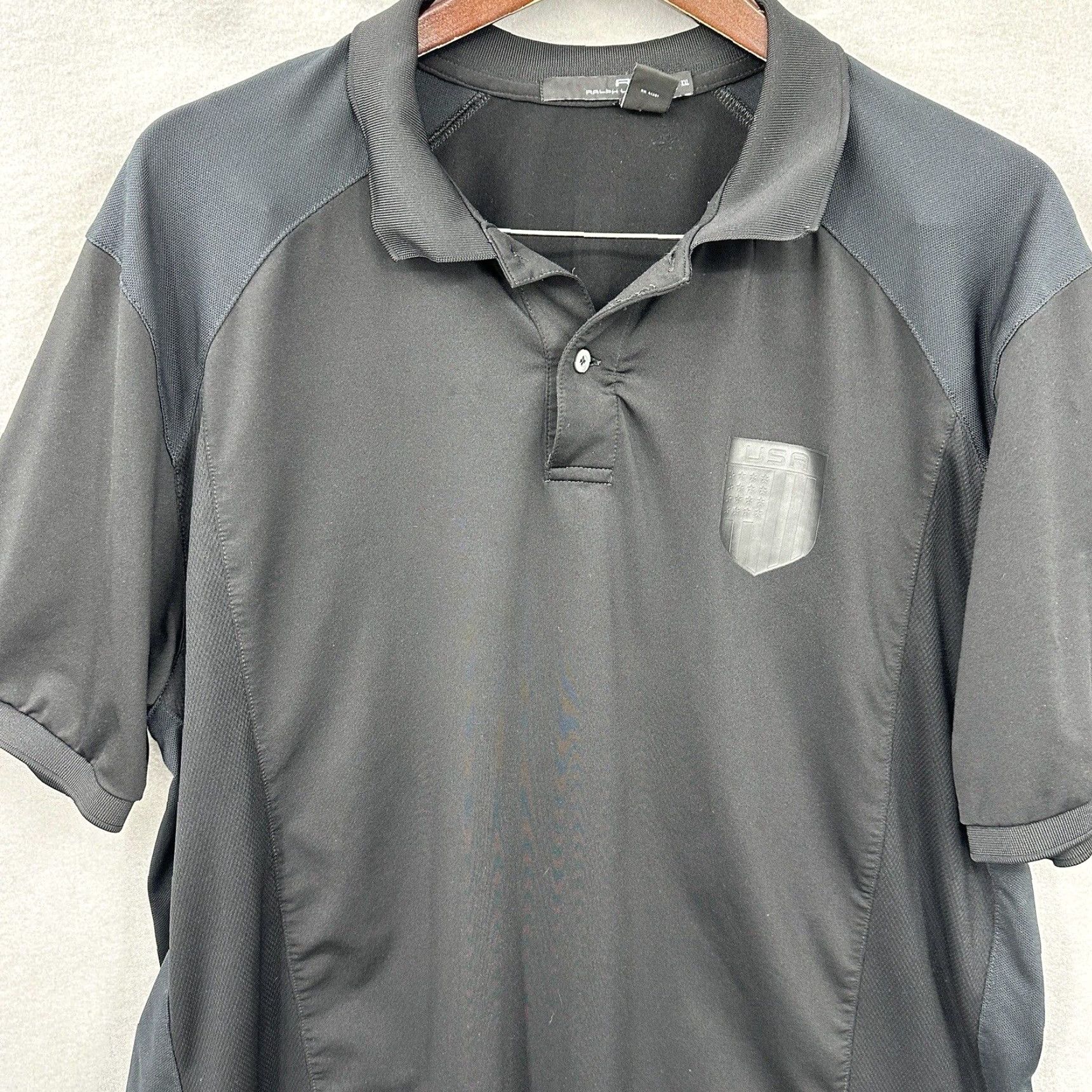 Ralph Lauren RLX Ralph Lauren Shirt Men XXL Black Polo Short Sleeve 4 Button Pique Pocket Mens Size US XXL / EU 58 / 5 - 4 Thumbnail