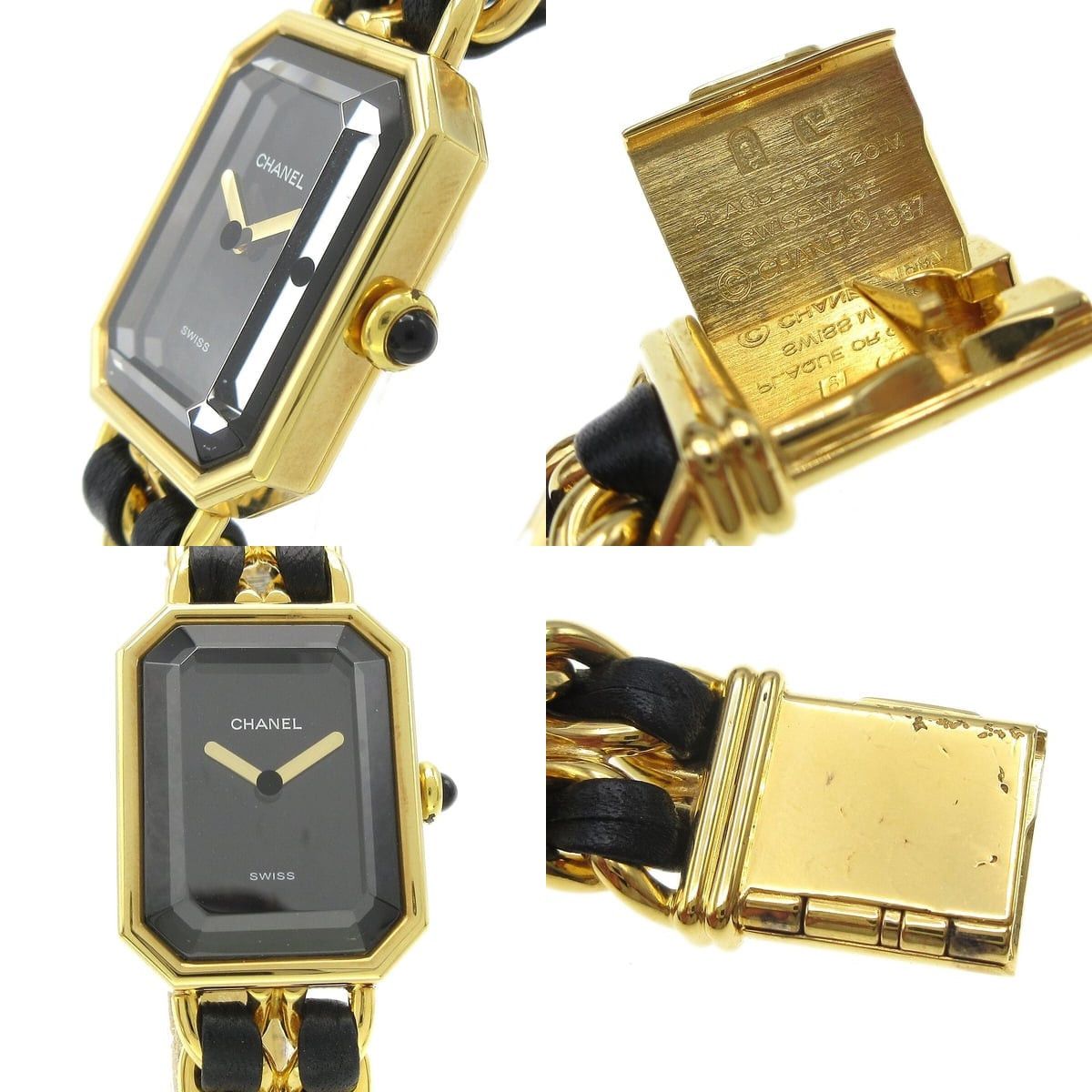 Chanel Metal And Leather Premiere Rock Quartz Watch