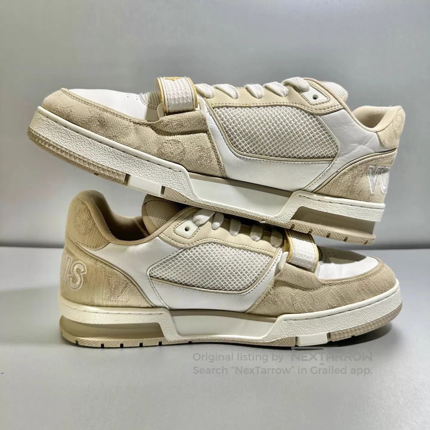 Louis Vuitton Beige Low. Size US 9 / EU 42 - 4 Thumbnail
