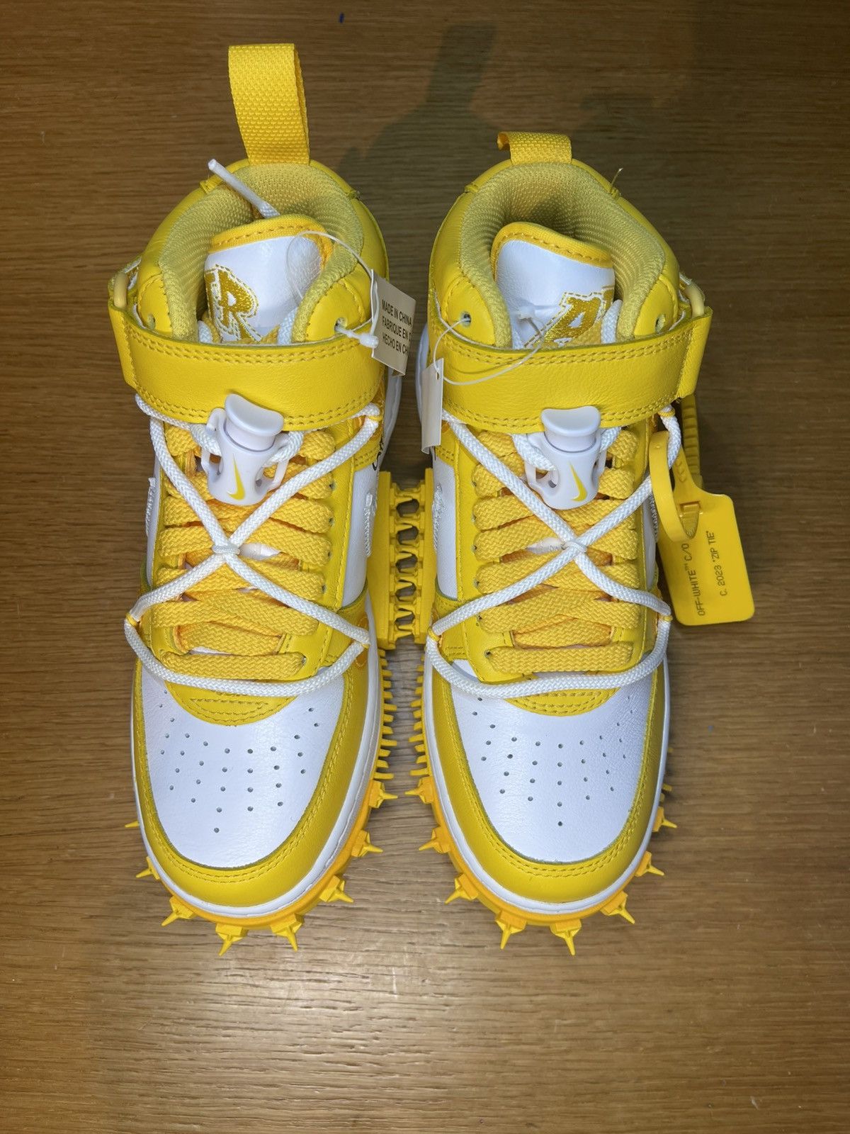 Nike × Off-White Nike Air Force mid Off white gialle Size US 6 / IT 36 - 2 Thumbnail
