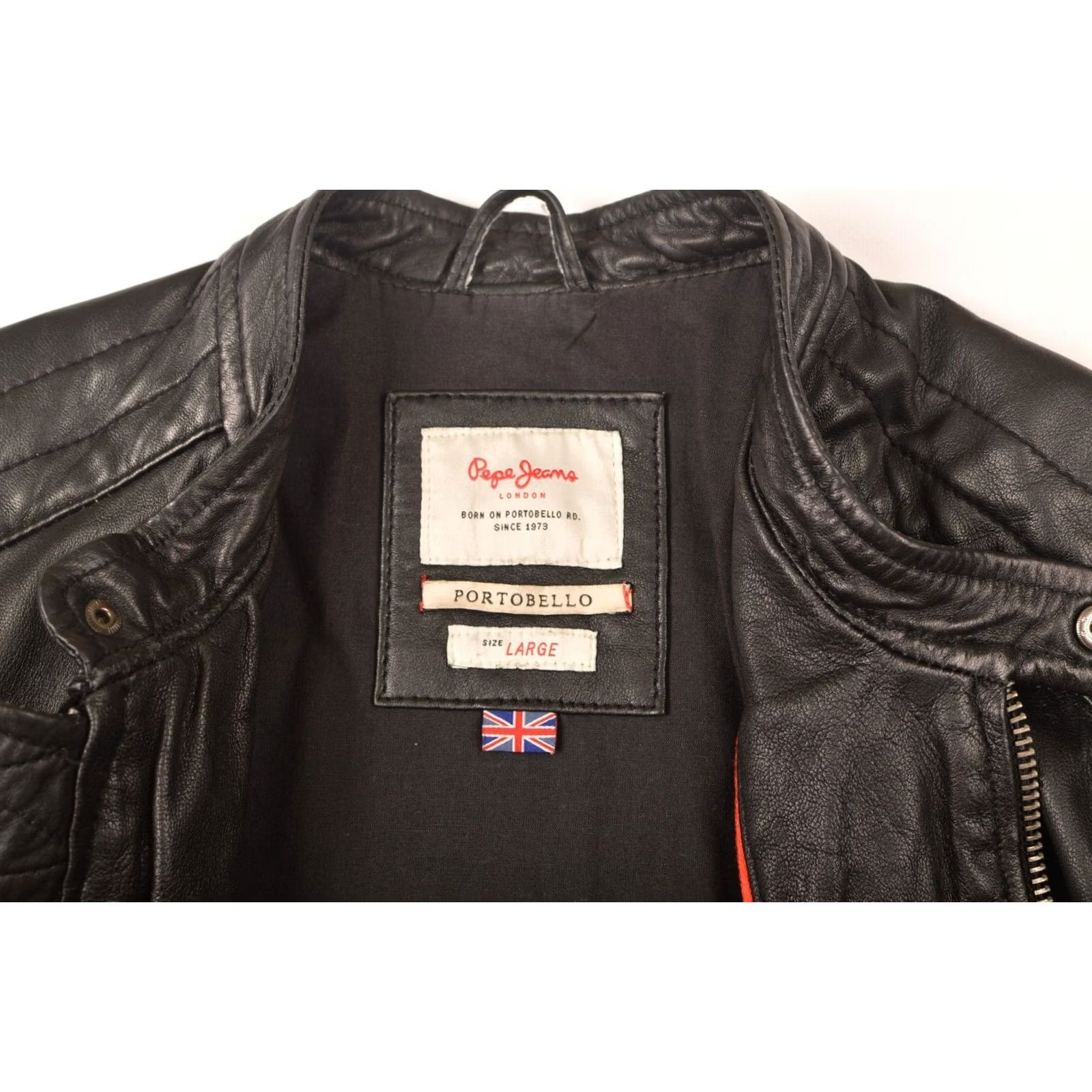 Pepe Jeans Pepe Jeans Lennon Leather Jacket PM400960 Size L Men Black Biker Jacket 90s Style Size US 33 - 5 Thumbnail