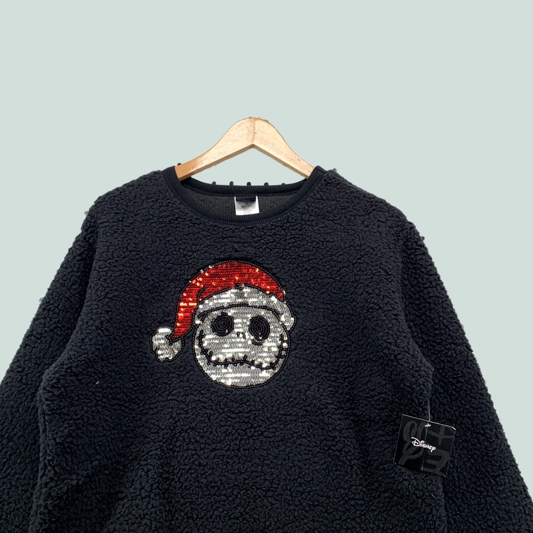 Disney Disney Nightmare Before Christmas Fleece Sherpa Sweater Womens Medium 21x22 Black Crew Neck Pullover Christmas Toys & Games Disney Princesses Womens Size M / US 6-8 / IT 42-44 - 1 Thumbnail