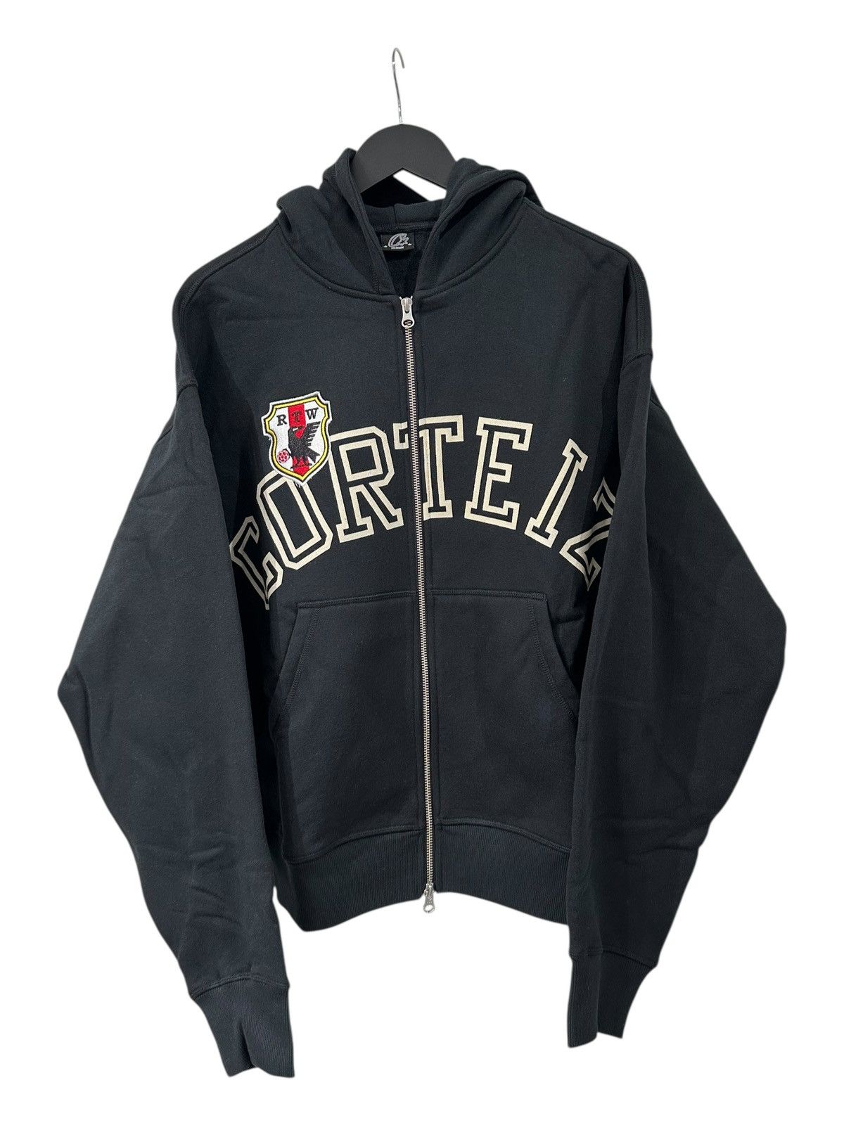 Corteiz Corteiz thermal lined hmp zip up hoodie black | Grailed
