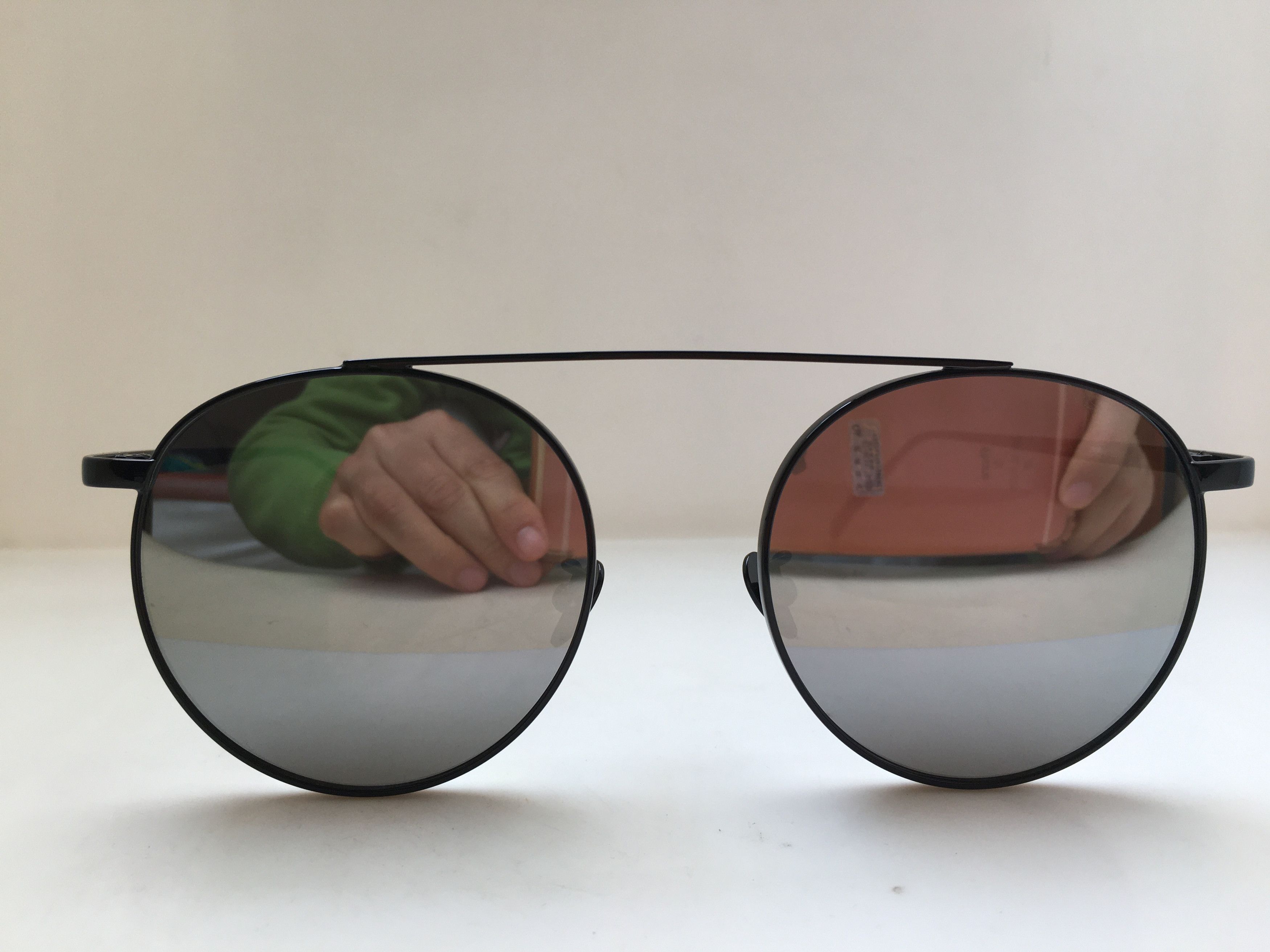 Black Titanium Round Sunglasses Frame ROCKABILLY