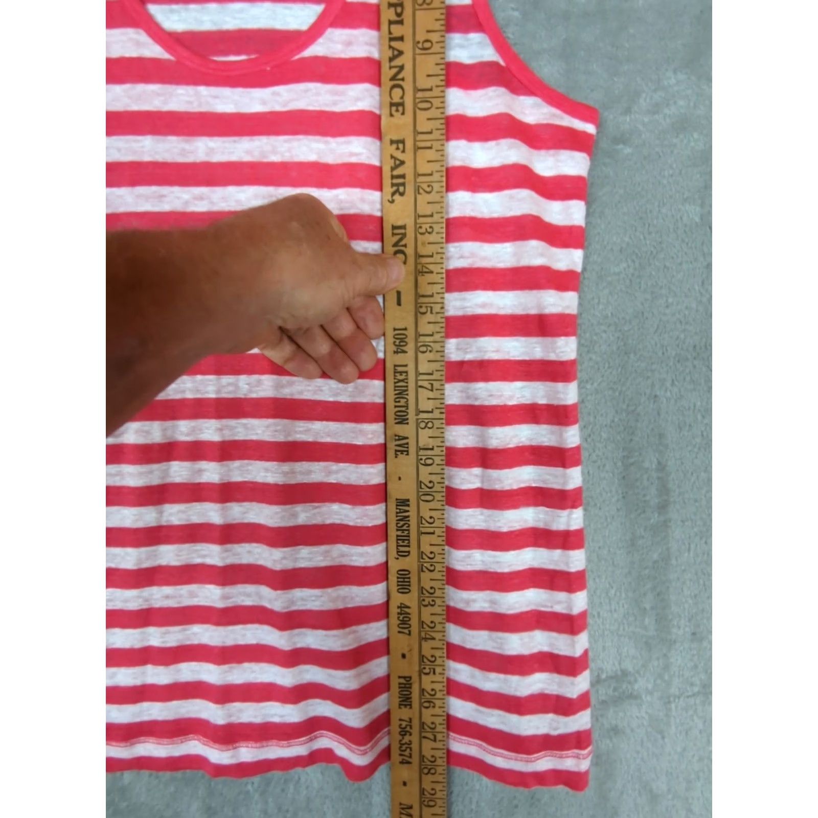 Tommy Bahama TOMMY BAHAMA Women Tank Top L Coral And White Stripe Beachy Coastal Cruise Size L / US 10 / IT 46 - 5 Thumbnail