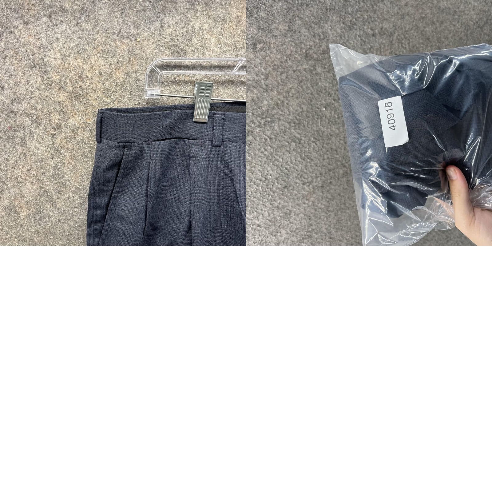 Vintage Dress Pants Mens 40x30 Gray Check Pleated Classic Fit Straight Leg Trousers XL Mens Gray Check Dress Pants Size US 36 / EU 52 - 8 Thumbnail
