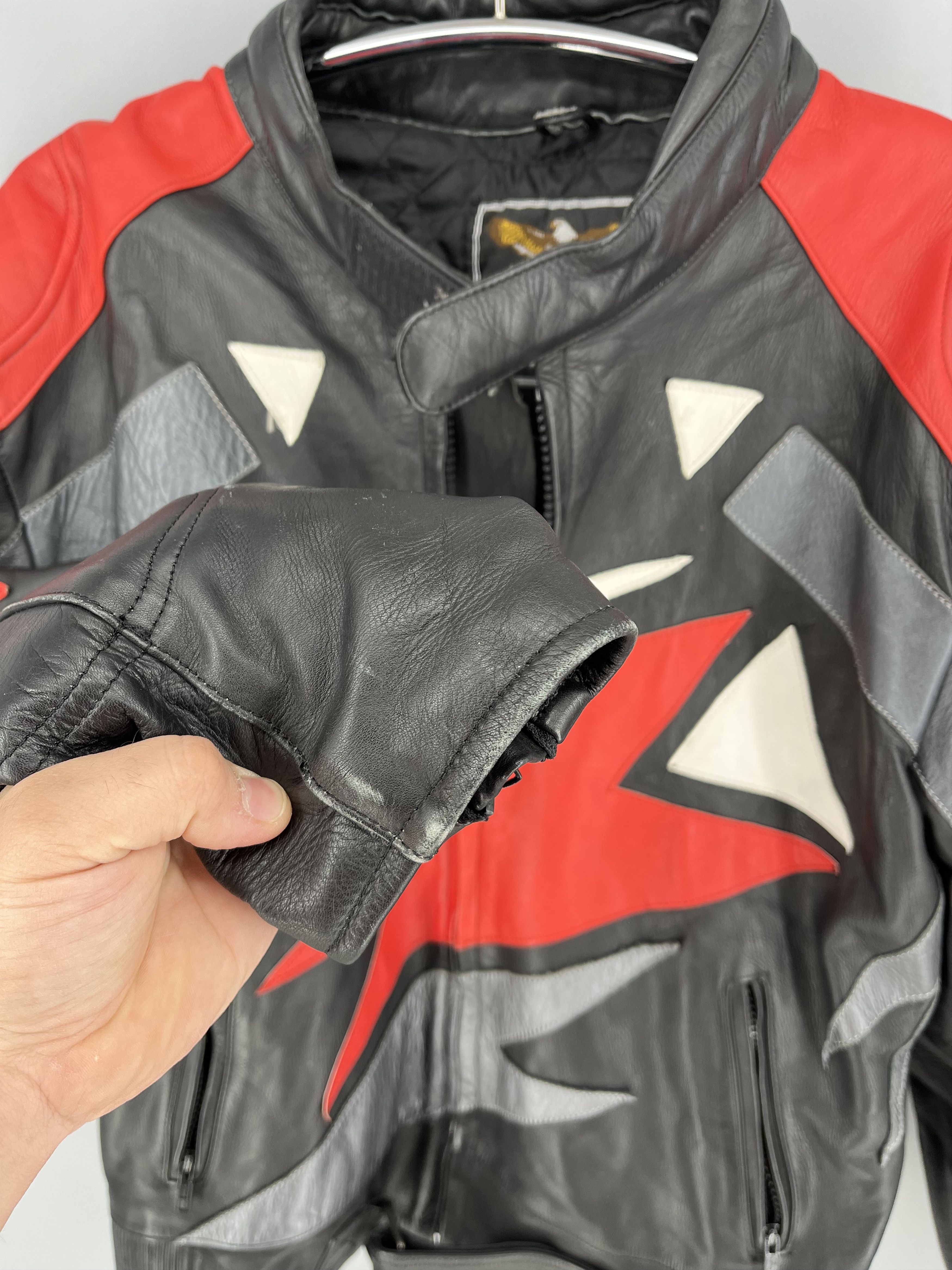 Leather VTG Motorcycle Joe Rocket Leather Jacket Rare Red Black xxxl Size US XXL / EU 58 / 5 - 11 Thumbnail