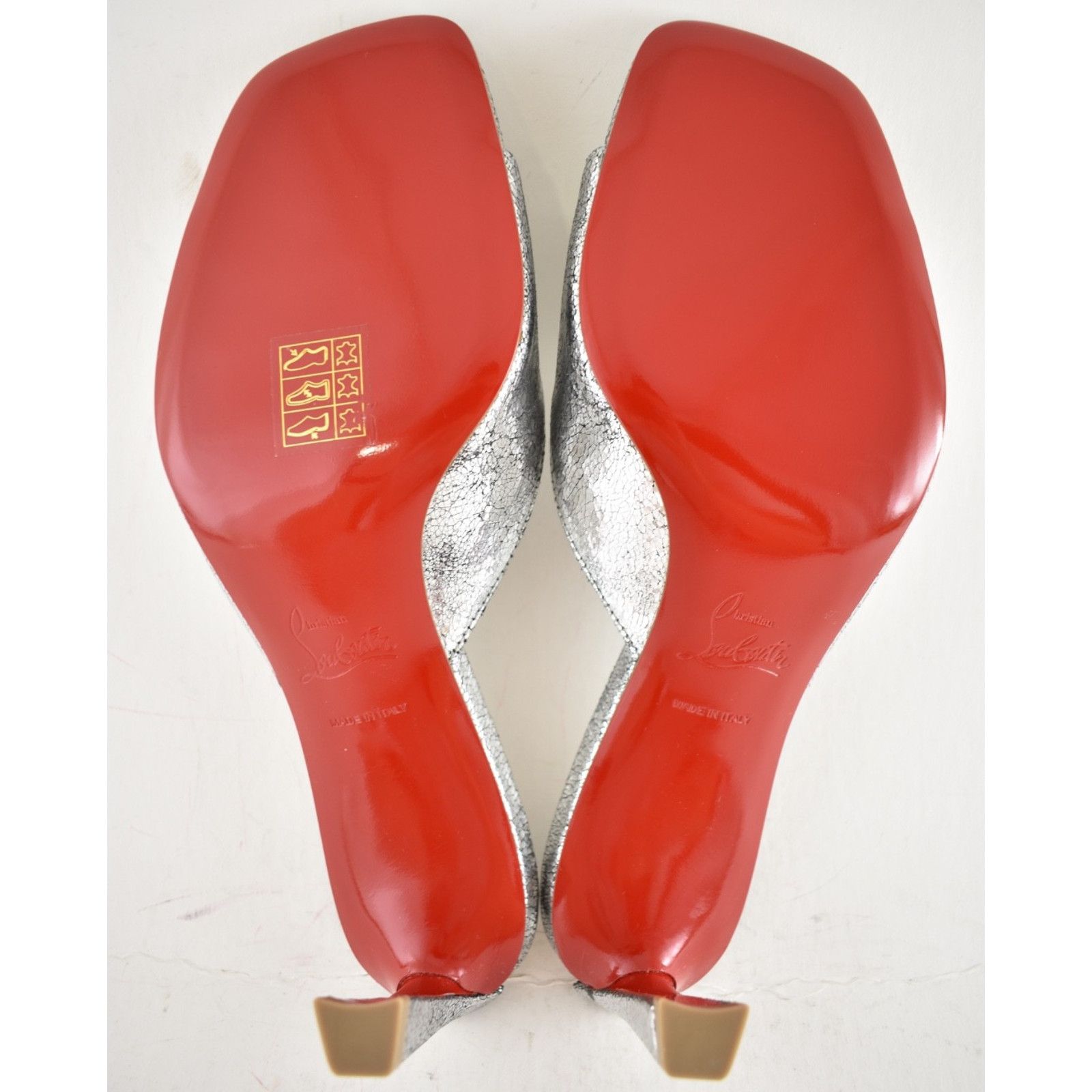 Christian Louboutin Christian Louboutin Condora Mule 55 Silver Backless Sandal Size US 10 / IT 40 - 19 Thumbnail