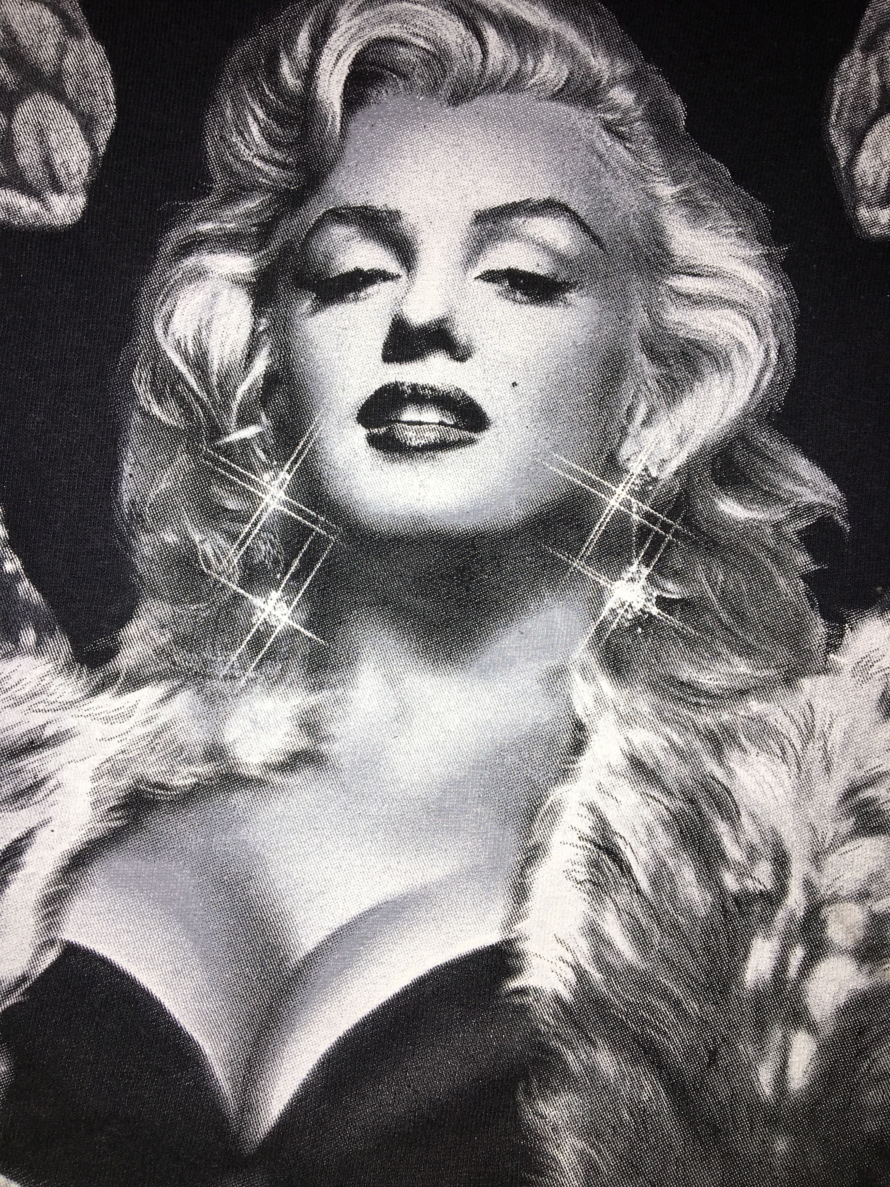 Jerzees VINTAGE MARLYN MONROE BIG PRINT TSHIRT Size US XL / EU 56 / 4 - 4 Thumbnail