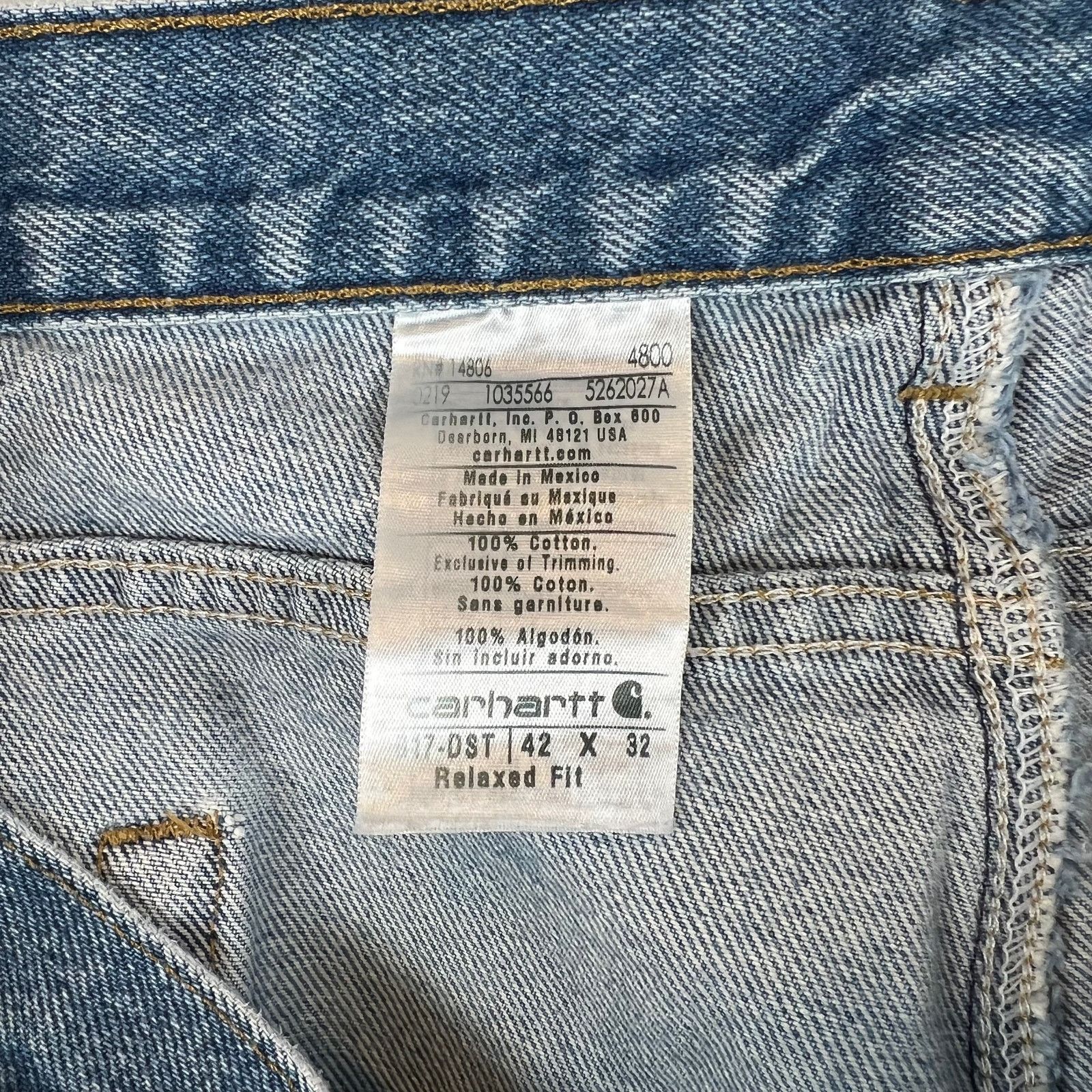 Carhartt Carhartt Jeans Mens 42x32 Blue Relaxed Straight Denim Pants Size US 42 / EU 58 - 4 Thumbnail
