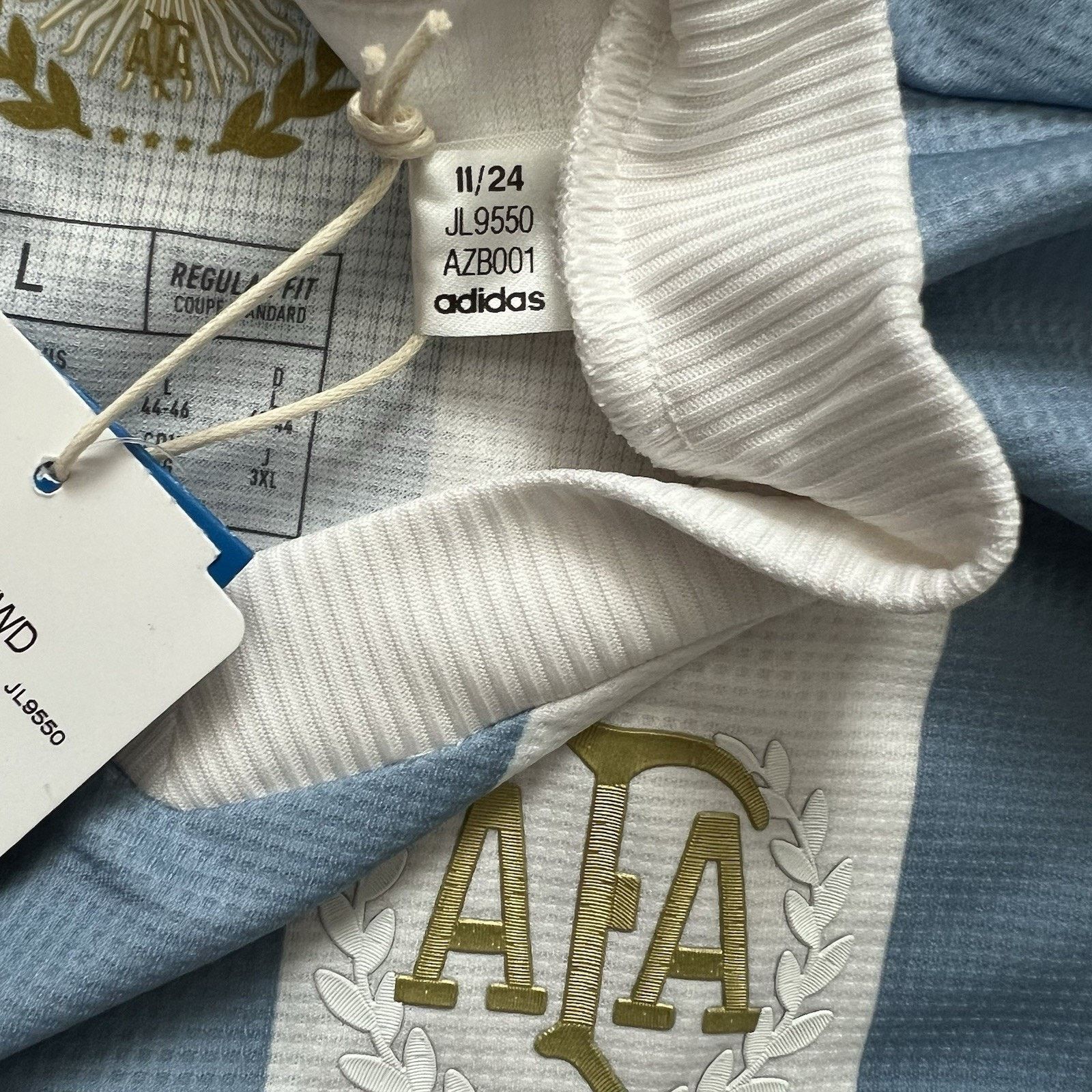 Adidas Adidas Argentina 24/25 50th Anniversary Jersey Large NWT Size L / US 10 / IT 46 - 9 Thumbnail
