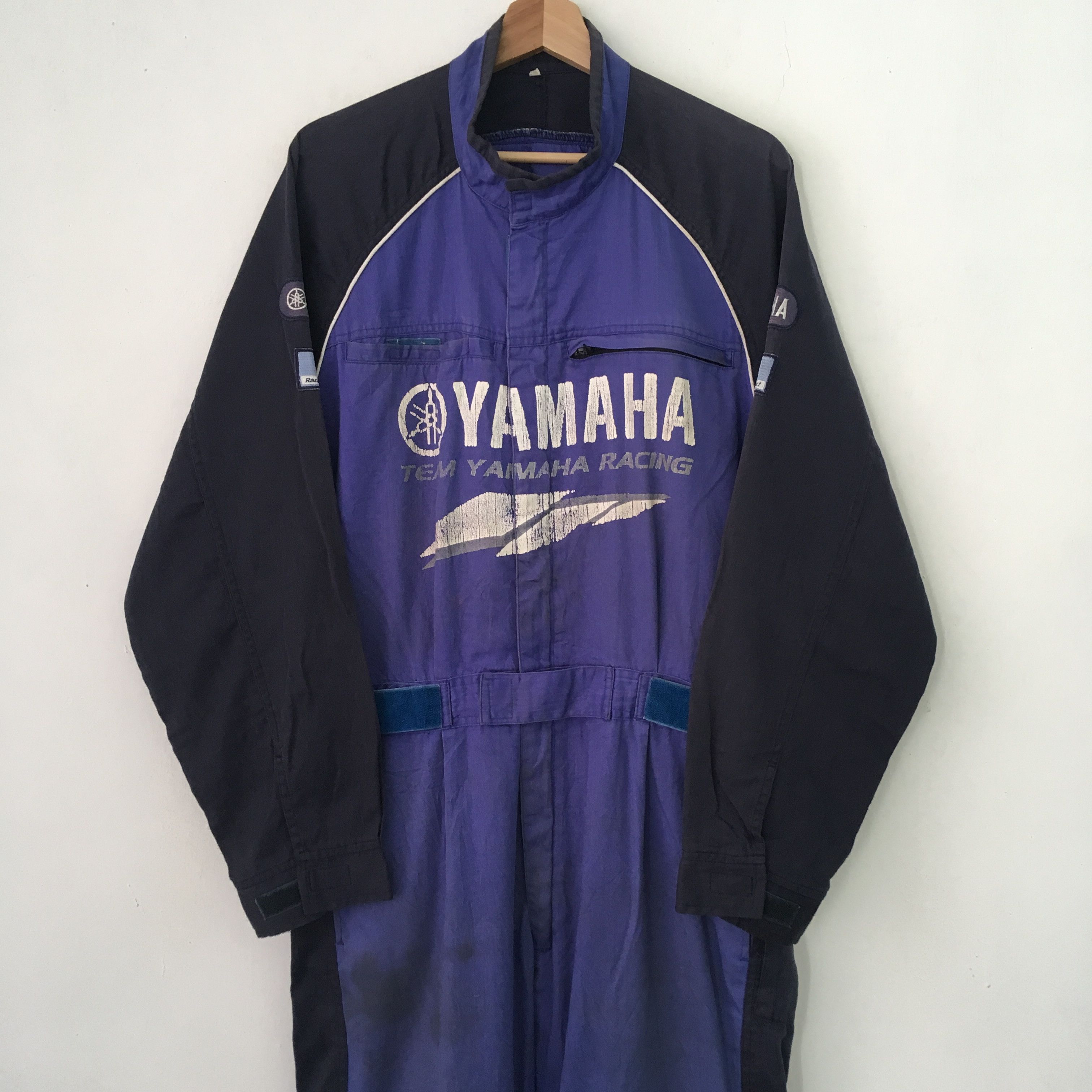 Vintage × Yamaha Vintage 90s Distressed Yamaha Japan Racing Team Coveralls Size US L / EU 52-54 / 3 - 3 Thumbnail