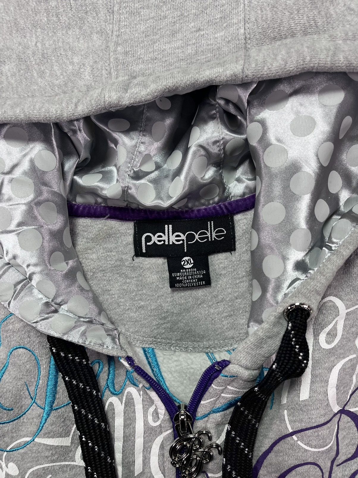 Pelle Pelle Pelle Pelle Multilogo Printed Embroidered Baggy Zip Hoodie Size US XXL / EU 58 / 5 - 11 Thumbnail