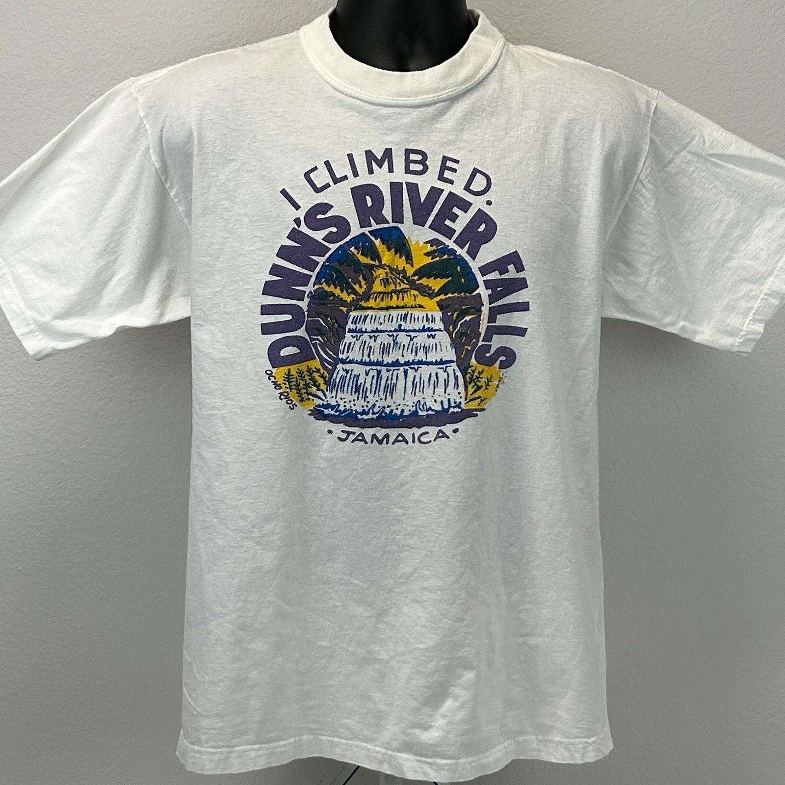Vintage Vintage 90s I Climbed Dunns River Falls T Shirt Jamaica L Size US L / EU 52-54 / 3 - 2 Thumbnail