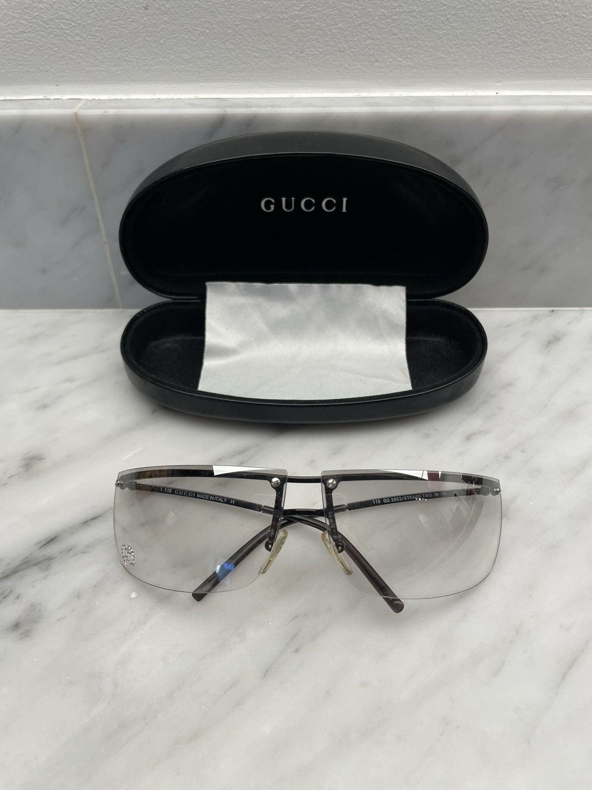Gucci Gucci gg2653 strass 🔥 sunglasses with crystal logo rhineston Size ONE SIZE - 3 Thumbnail
