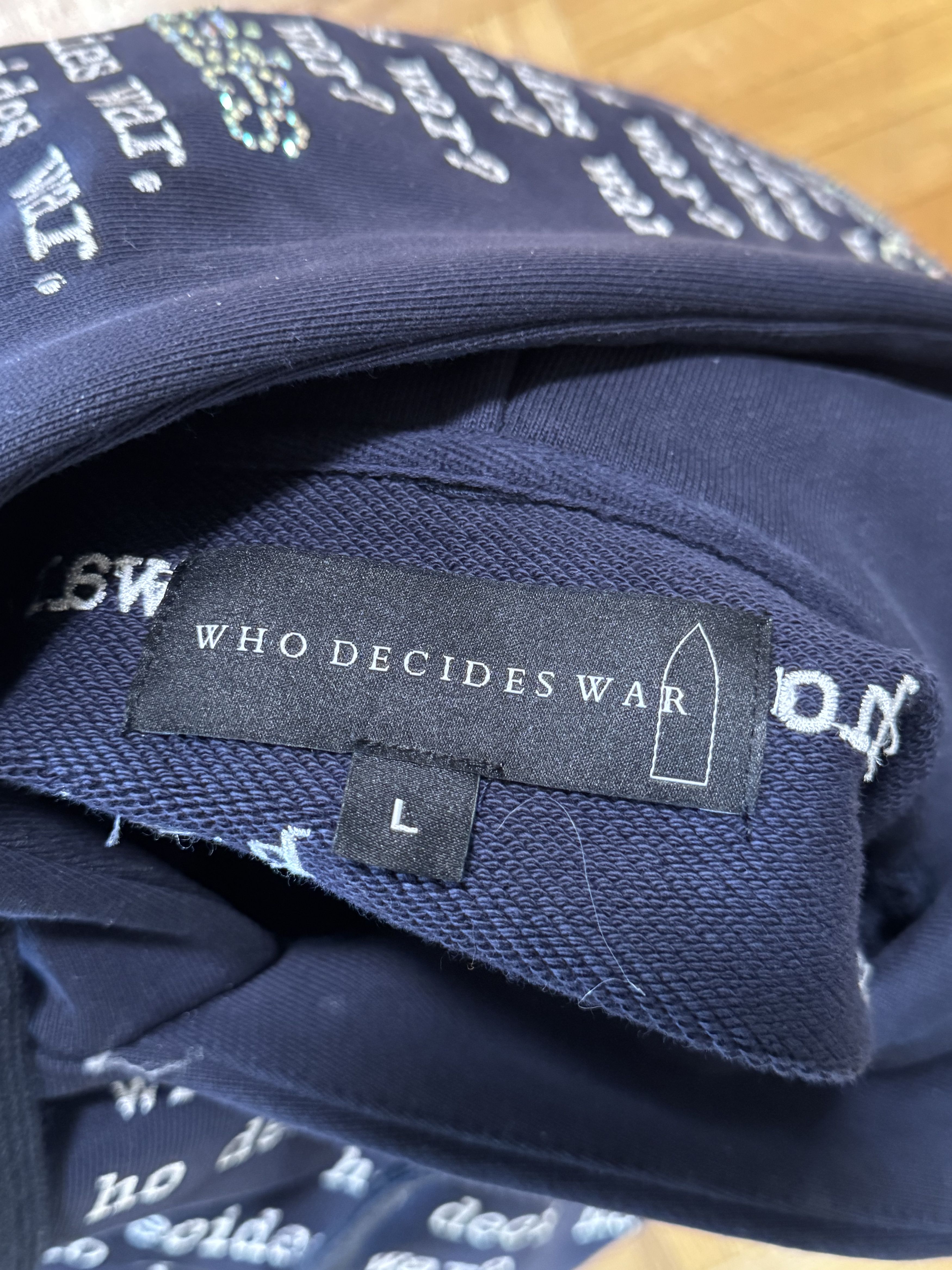 Who Decides War Rhinestone Hoodie Size US L / EU 52-54 / 3 - 3 Thumbnail
