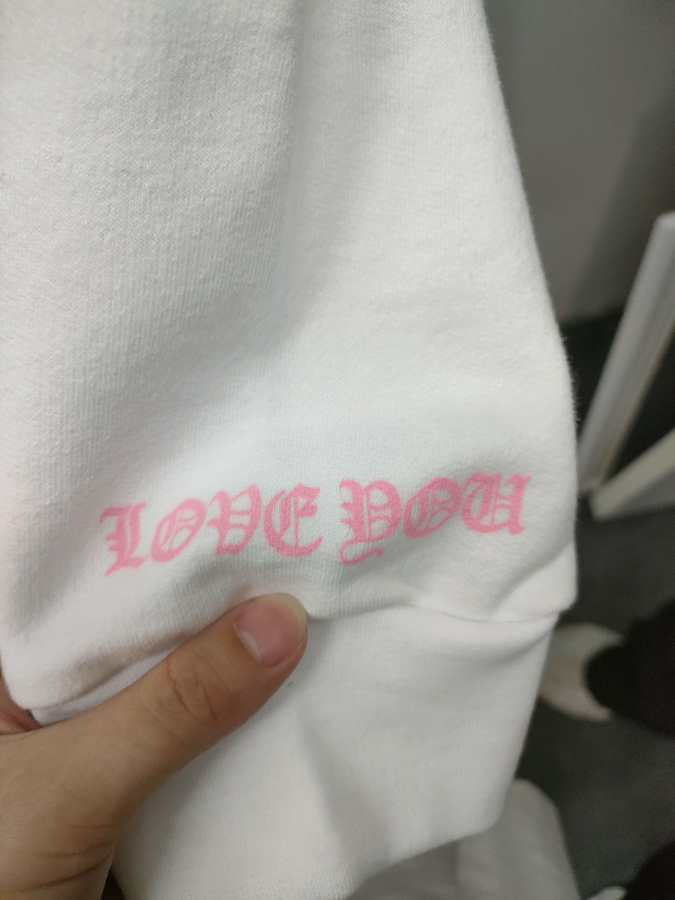 Chrome Hearts Chrome Hearts LLS “Love You” Portrait Pink Letter Hoodie Size L / US 10 / IT 46 - 6 Thumbnail