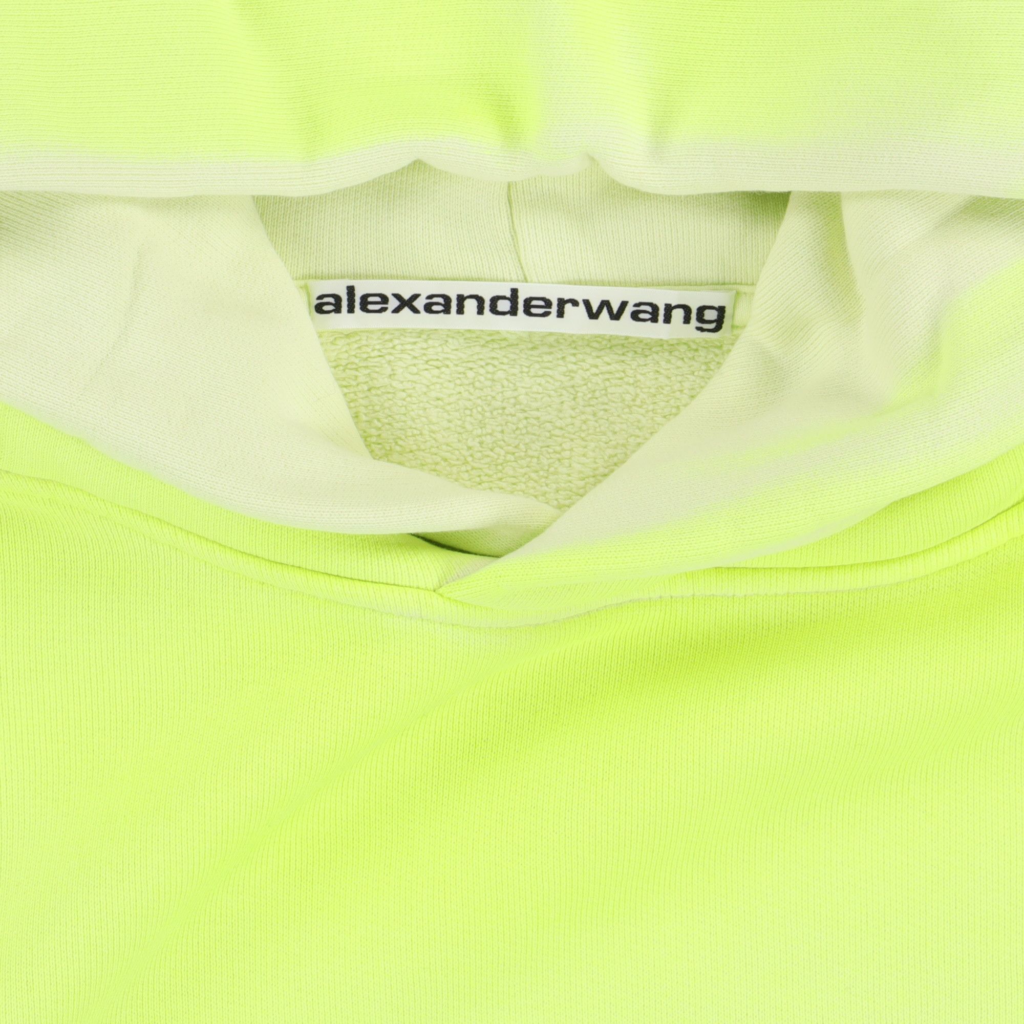 Alexander Wang Fluorescent Yellow Dyed Logo Print Oversized Hoodie Size US XL / EU 56 / 4 - 9 Thumbnail