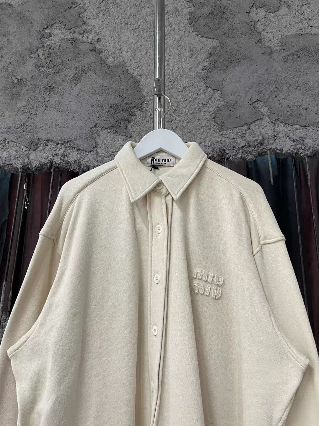Miu Miu MiuMiu White Patch Hoodie Shirt Coat Size US S / EU 44-46 / 1 - 3 Thumbnail