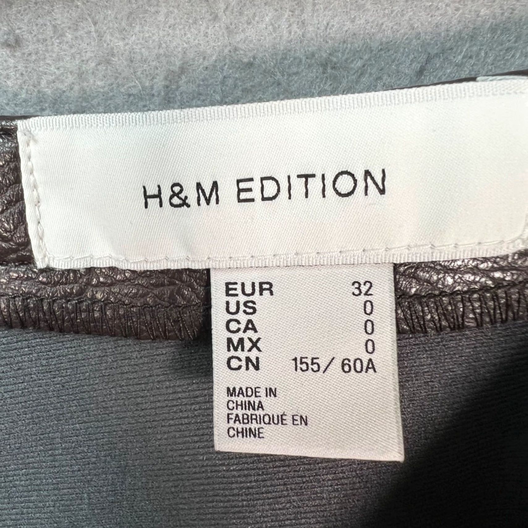 H&M H&M Edition Womens 0 Brown Faux Leather A-Line Midi Skirt Size 25" / US 0 / IT 36 - 3 Thumbnail
