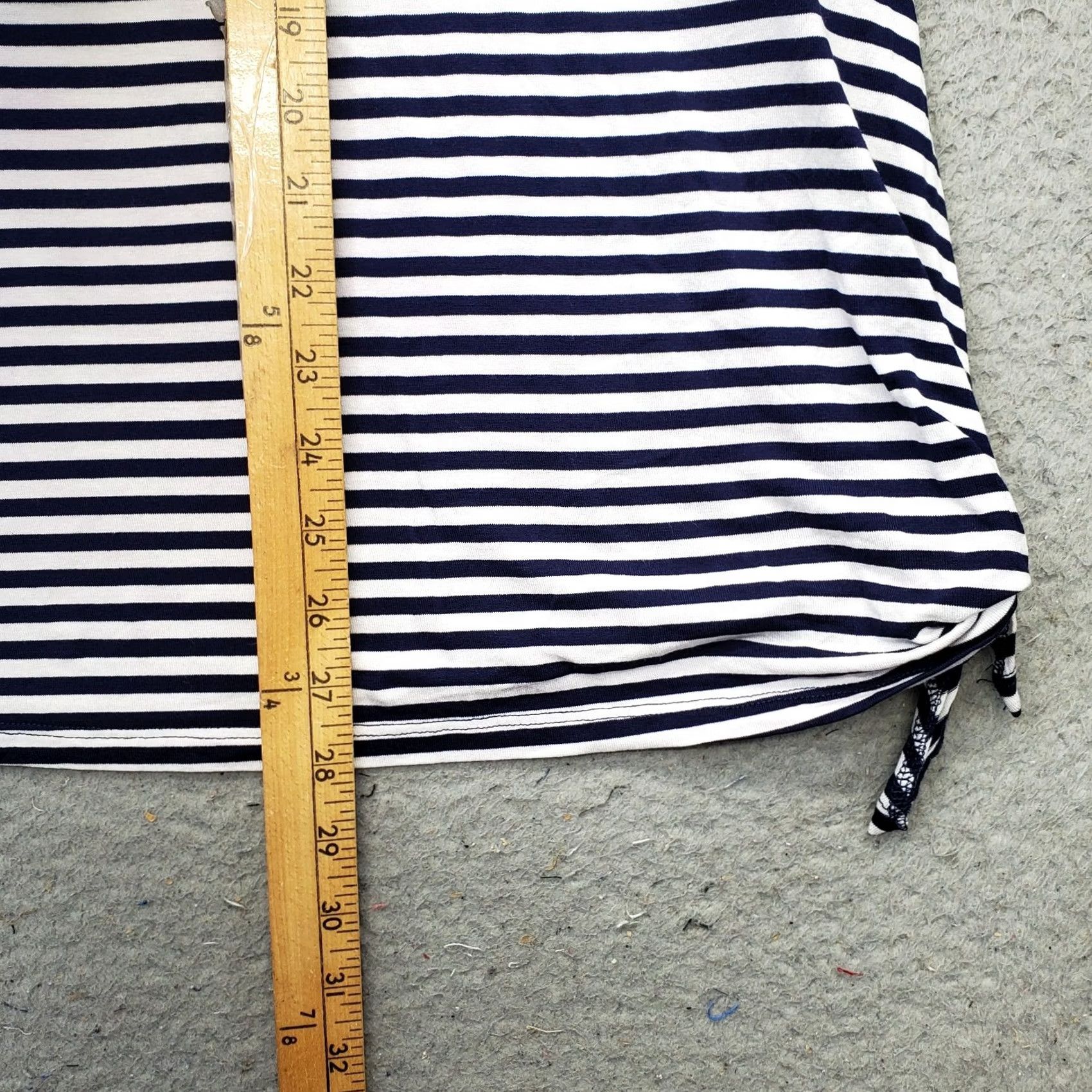 Michael Kors Michael Kors Blouse Womens 2X Striped Cap Sleeve Round Neck Knot Side Size 2X Multicolor Womens Blouse, Casual, Basic, Spring/Summer, Plus Size Size XXL / US 16-18 / IT 52-54 - 3 Thumbnail