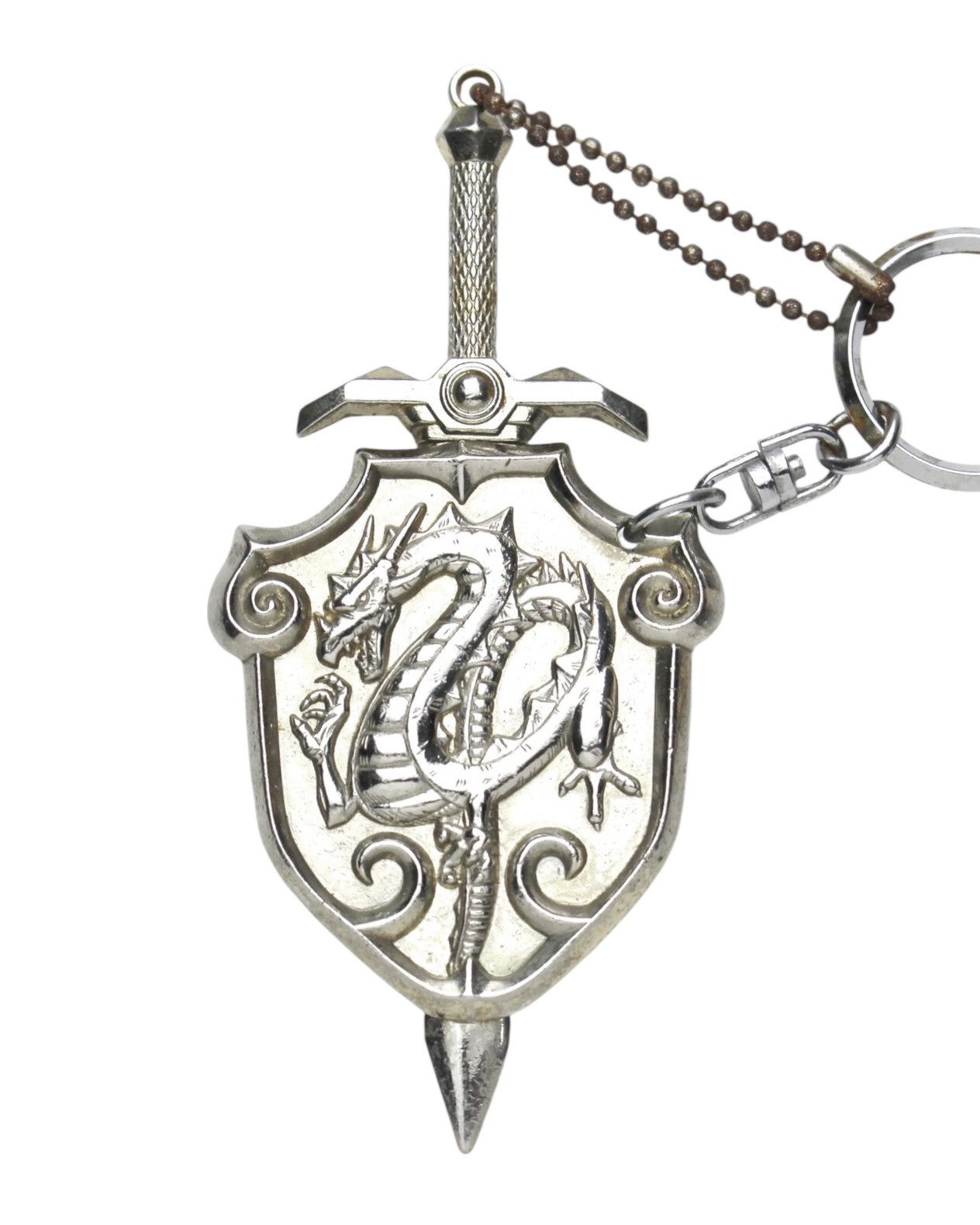 Vintage 2000S DRAGON SLAYER SWORD & SHIELD METAL KEYCHAIN Size ONE SIZE - 2 Thumbnail
